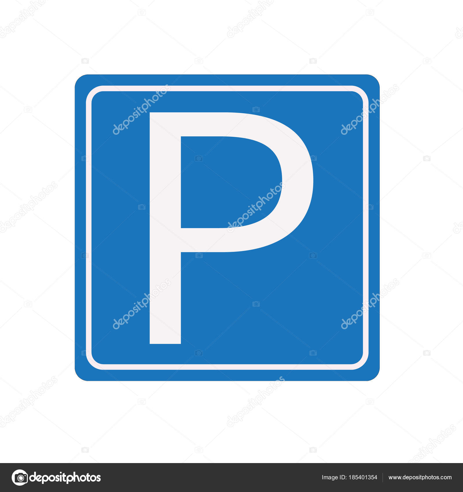 parking sign white background. parking sign. street road icon. f ...