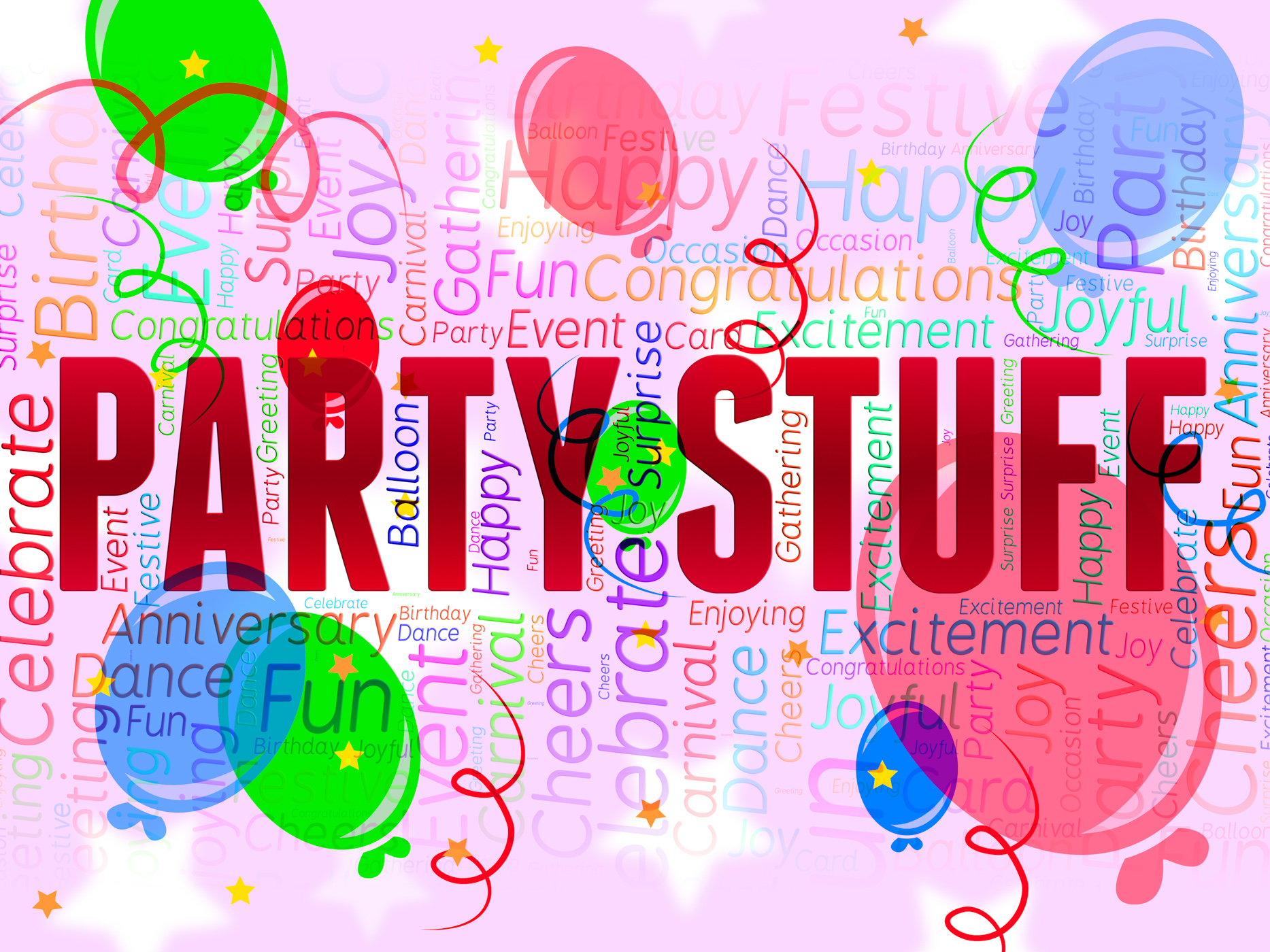 Party stuff means balloon celebrations and decoration photo