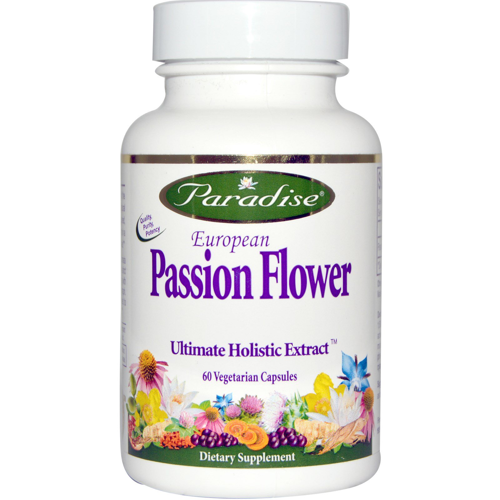 Paradise Herbs, European Passion Flower, 60 Veggie Caps - iHerb.com