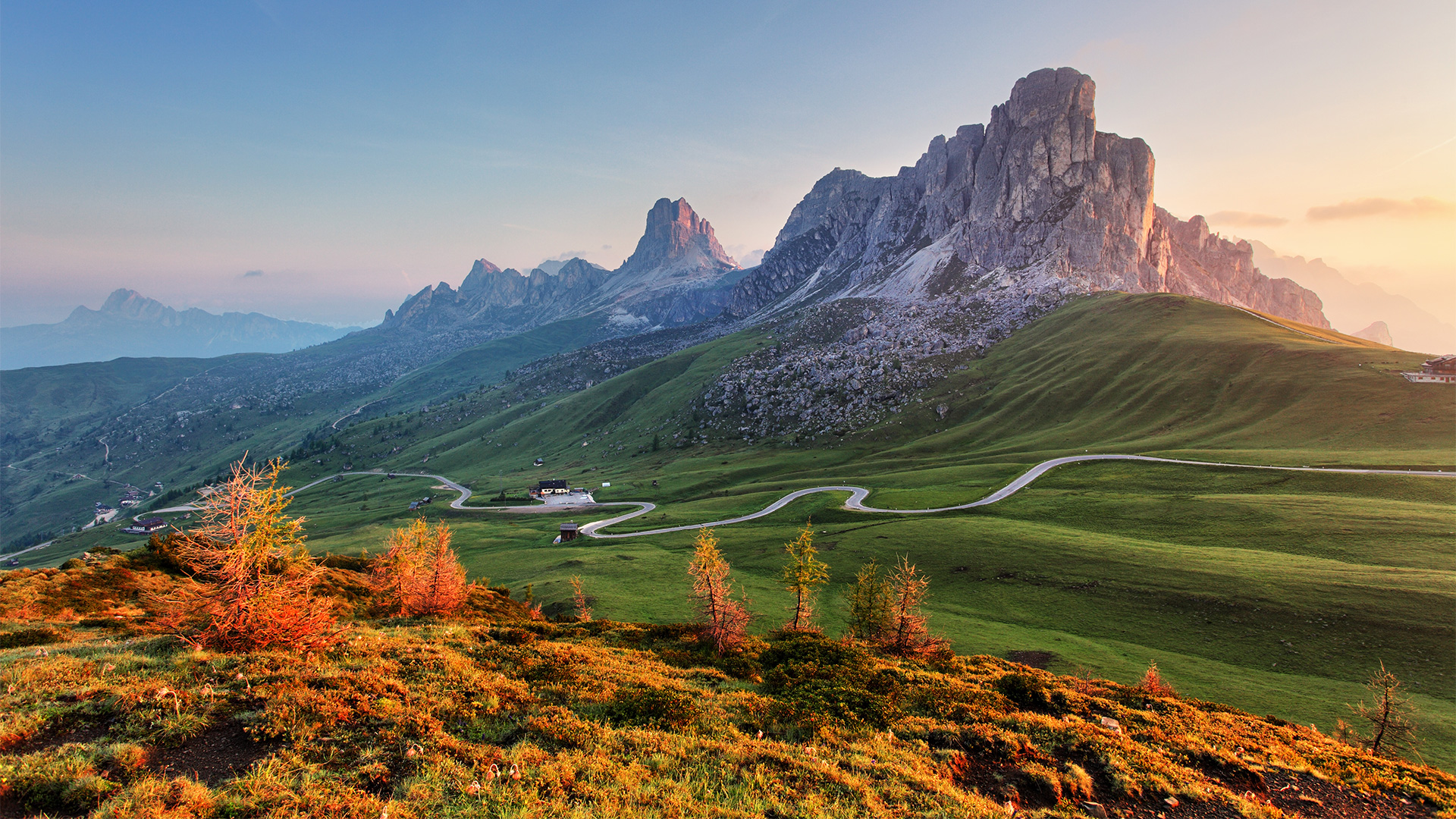 Passo Giau, Landscape nature mountan in Alps, Dolomites, Giau ...