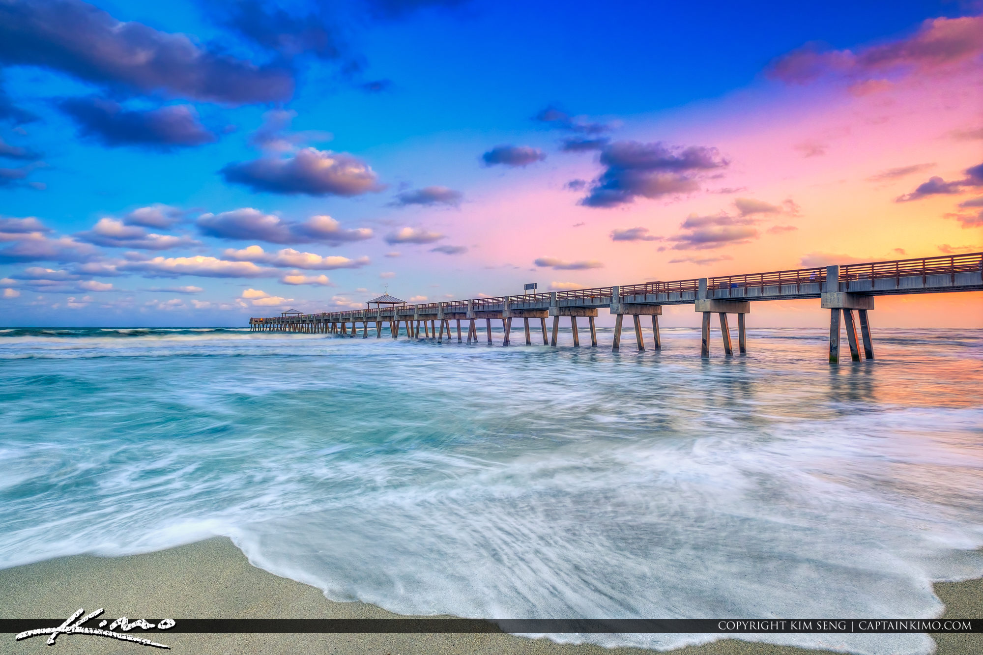 Juno Pier Sunset with Pastel Colors