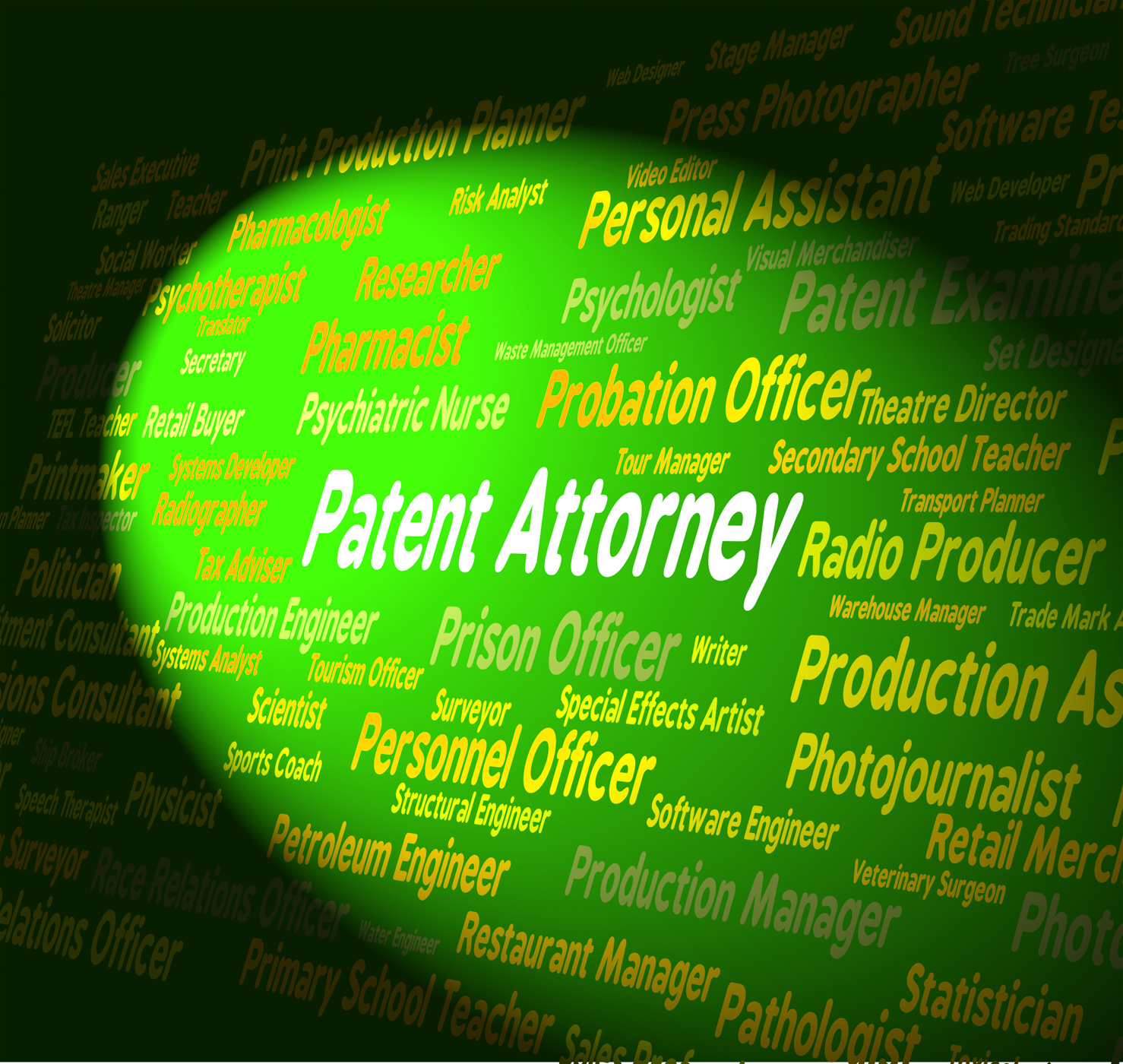 Patent attorney shows legal adviser and copyright photo