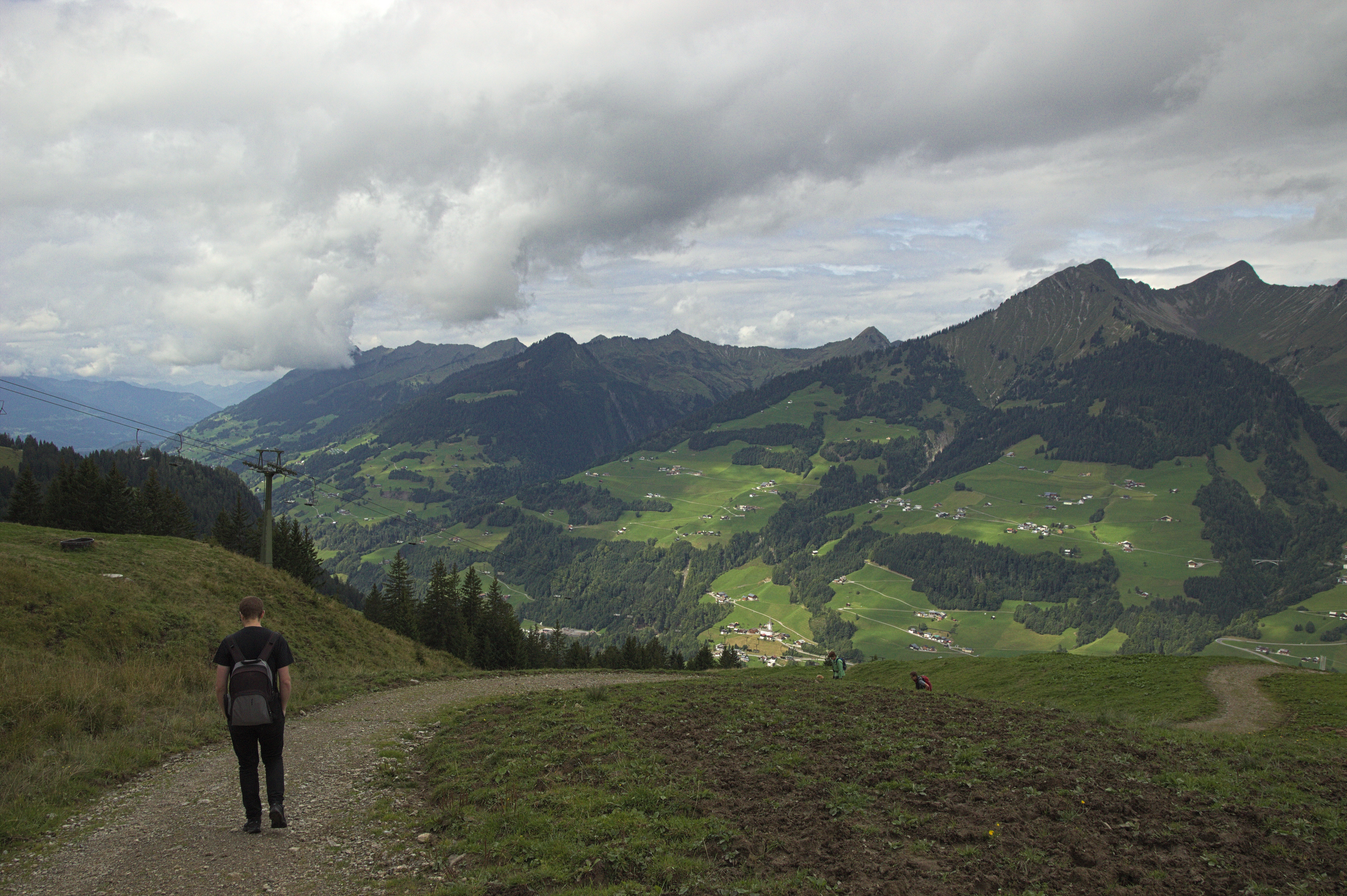 Path and mountains near sonntag, austria photo