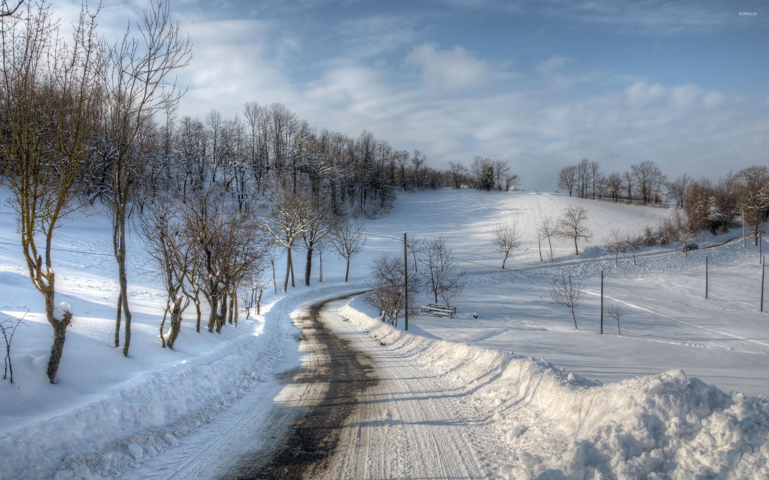 Path through the snow wallpaper - Nature wallpapers - #36006