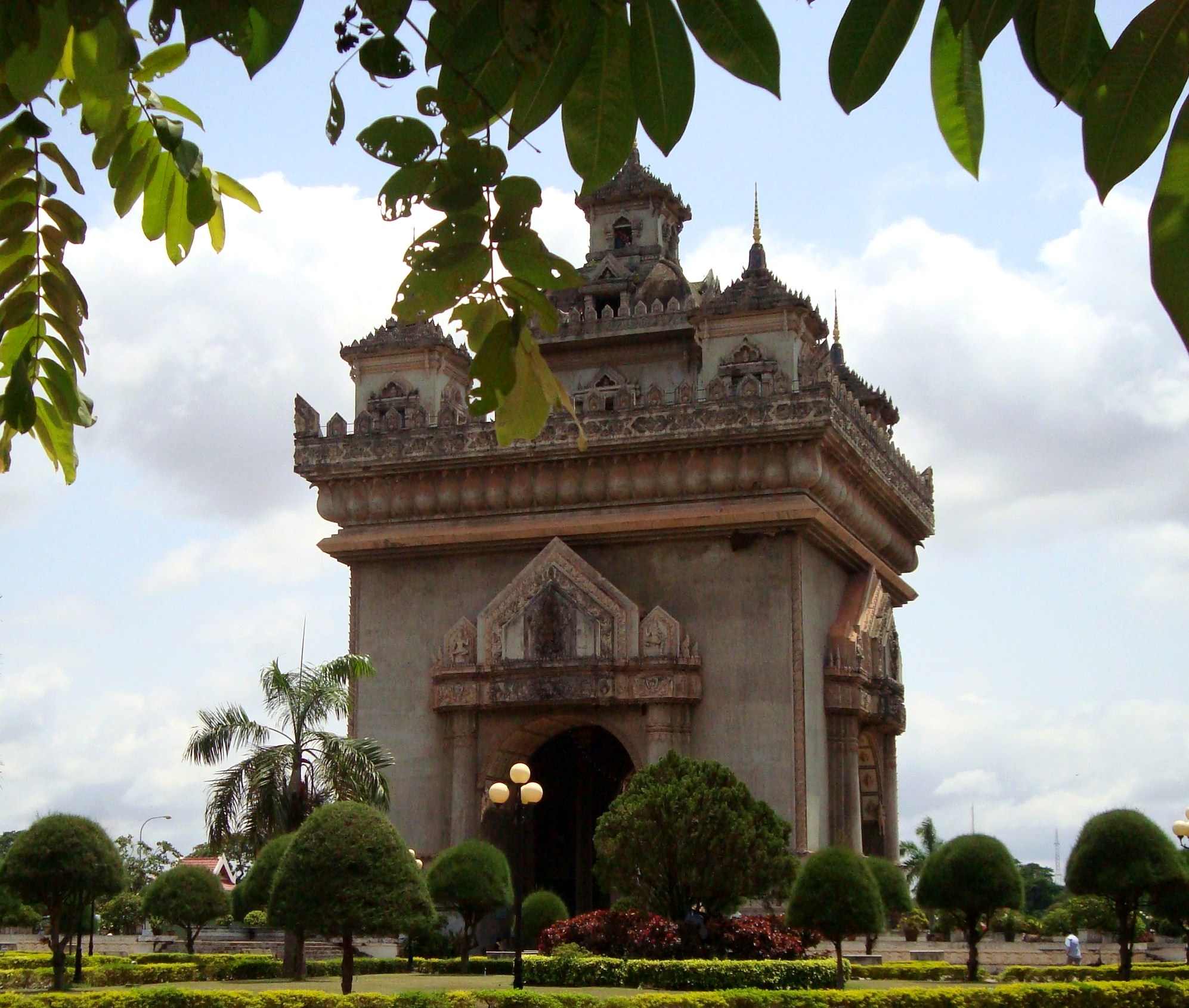 Patuxai gate in vientiane, laos photo