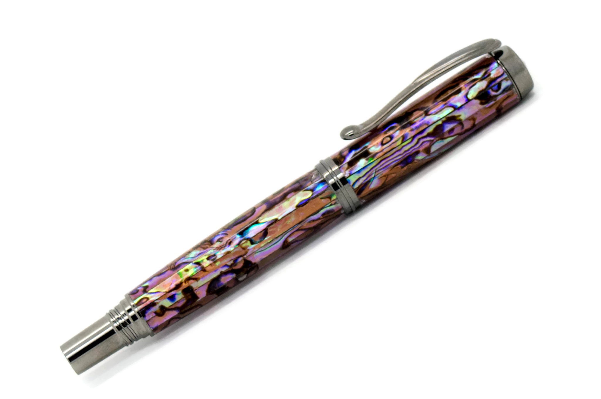 George Rollerball/Fountain/Hybrid Pen | Copper Paua Abalone | Black ...
