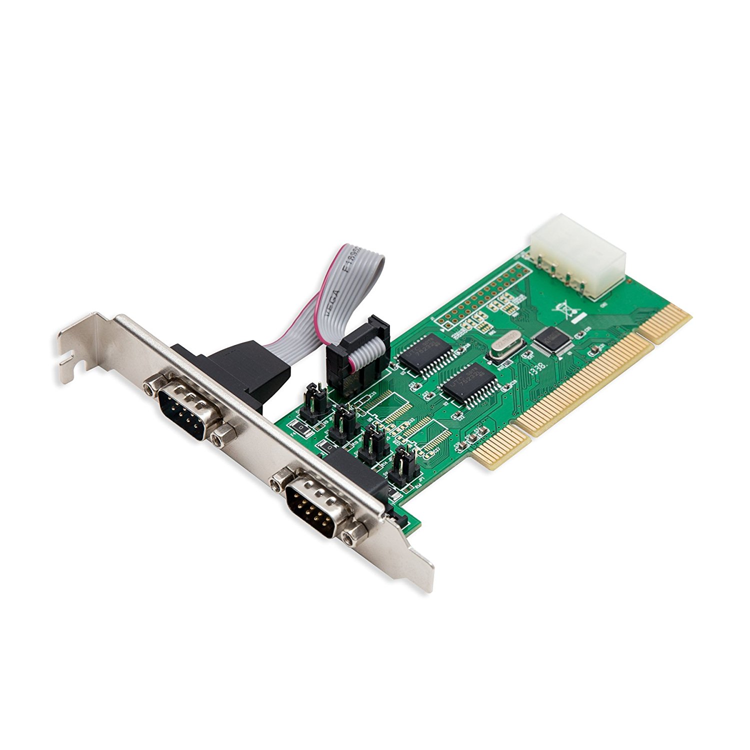 Amazon.com: Syba SD-PCI15039 2 Port DB9 RS-232 Serial PCI Controller ...