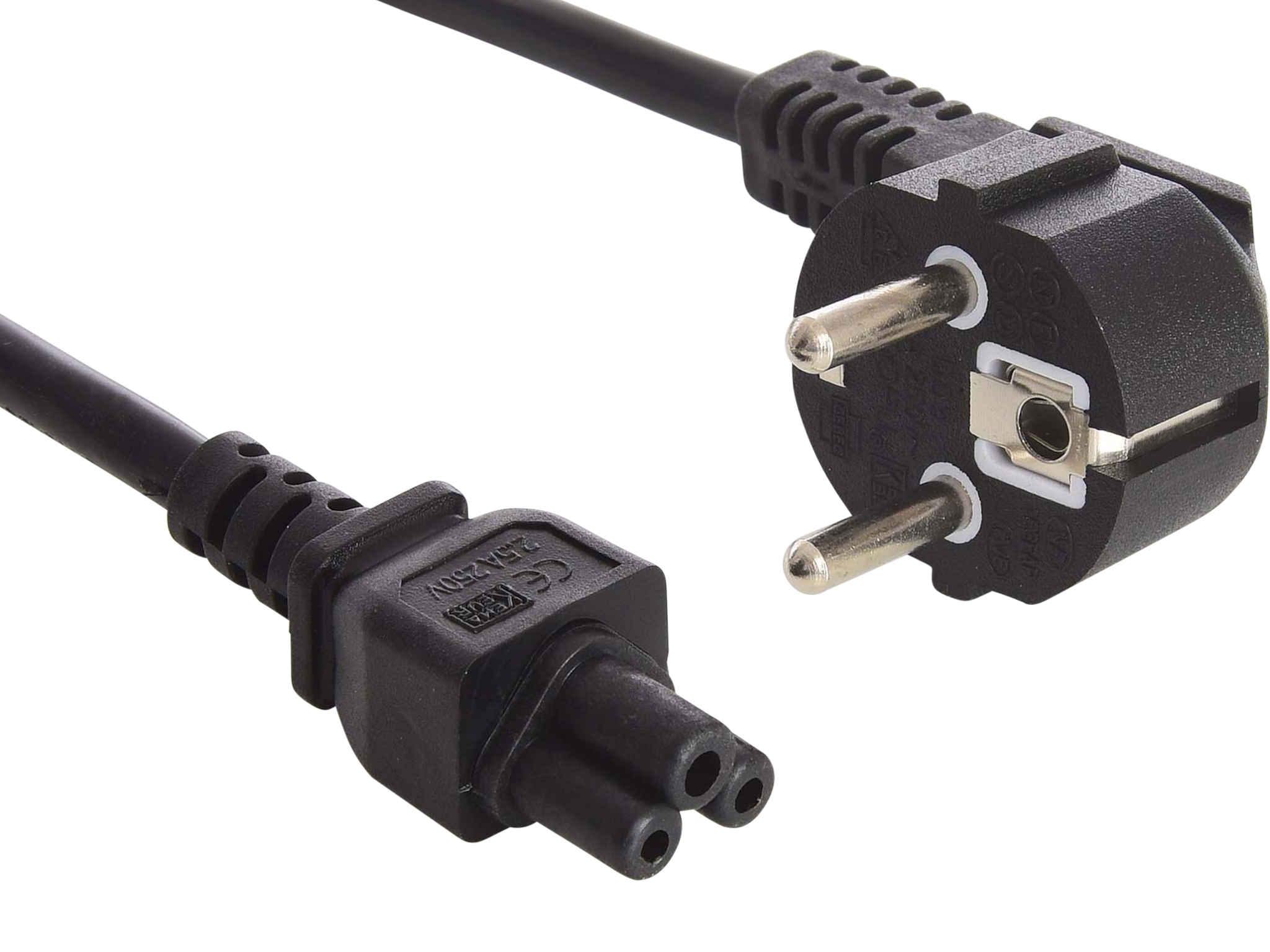 Sandberg 230V PC power cable. 2 pins to cloverleaf 1.8M (502-77)