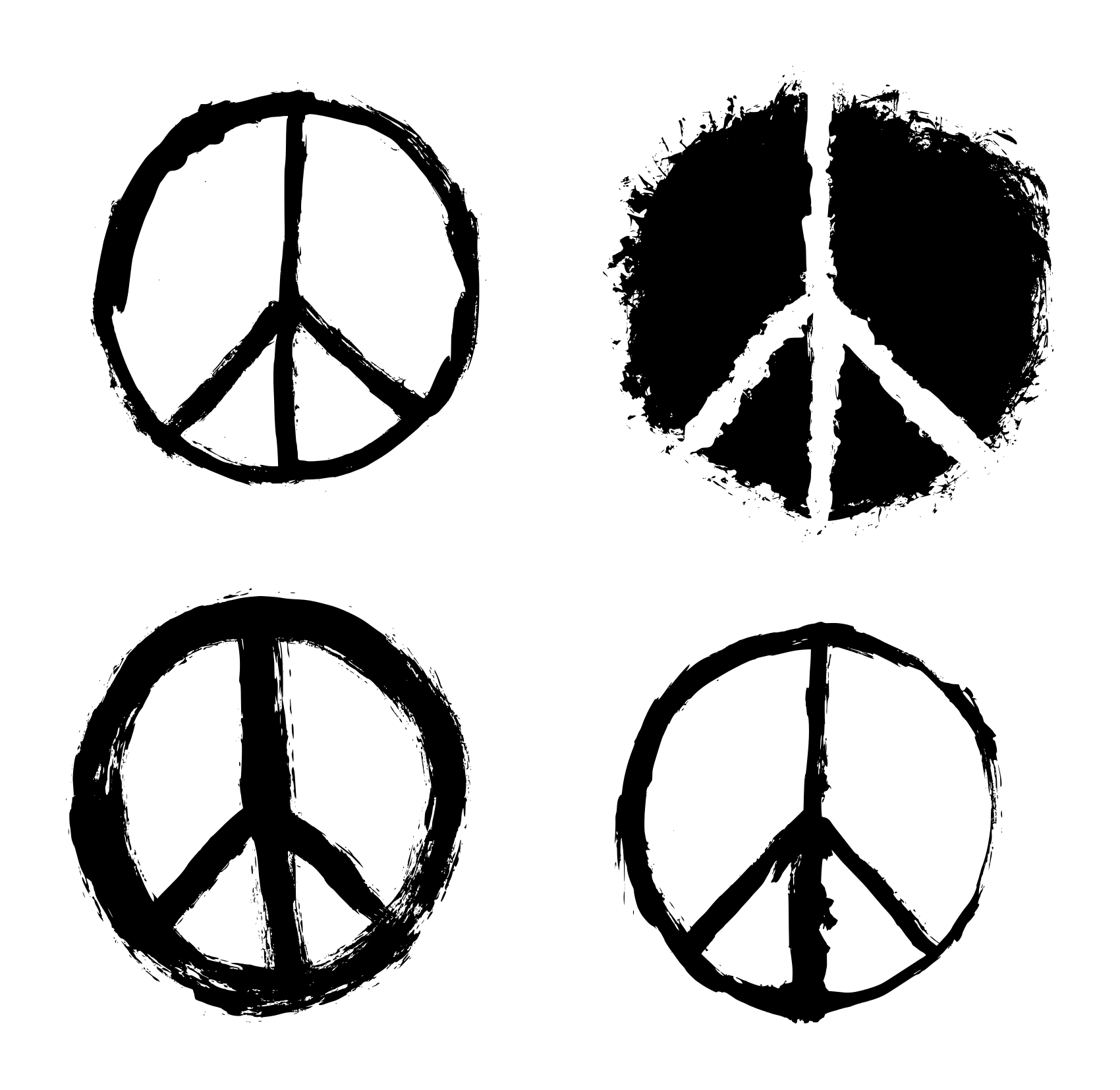 4 Grunge Peace Symbol (PNG Transparent) | OnlyGFX.com