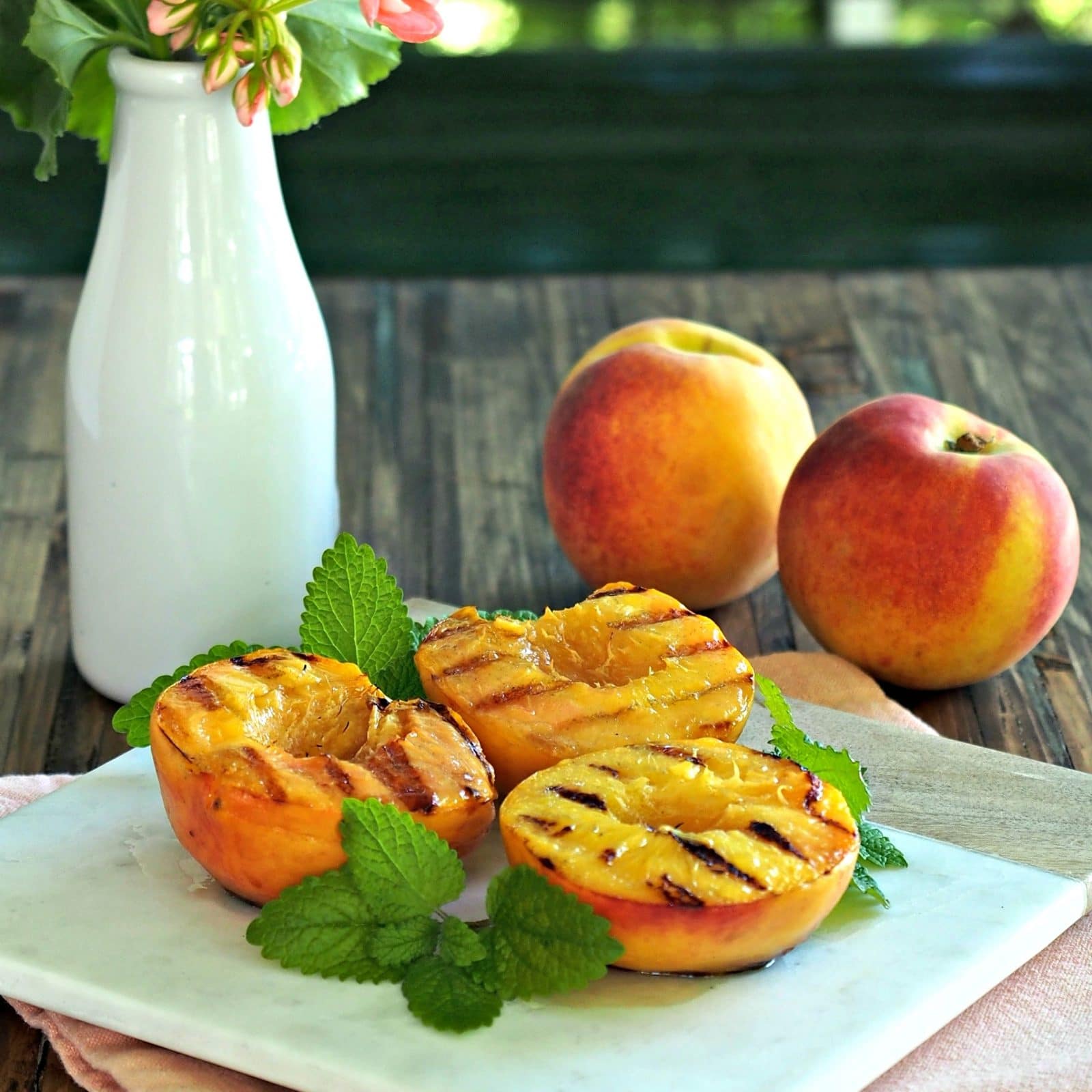 Peachy-Keen Grilled Peaches - Simply Sated