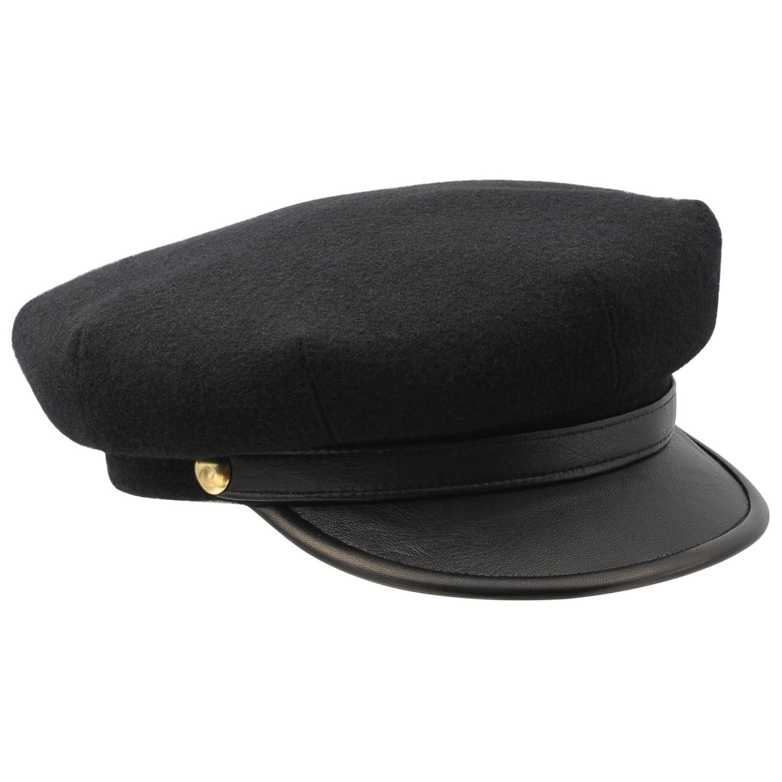 MOTO Motorcycle peaked cap with leather brim and cloth