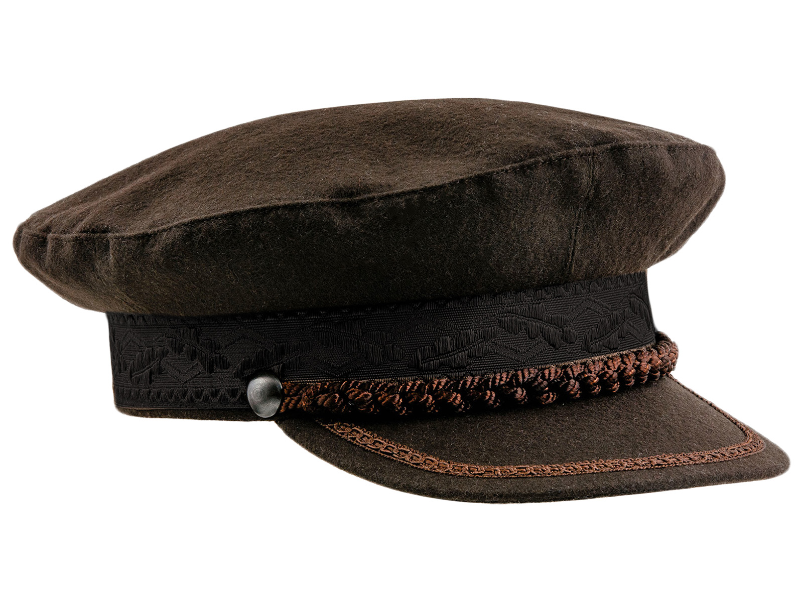 Kashubia Model 1 marine, nautical peaked cap sewed with woolen cloth ...