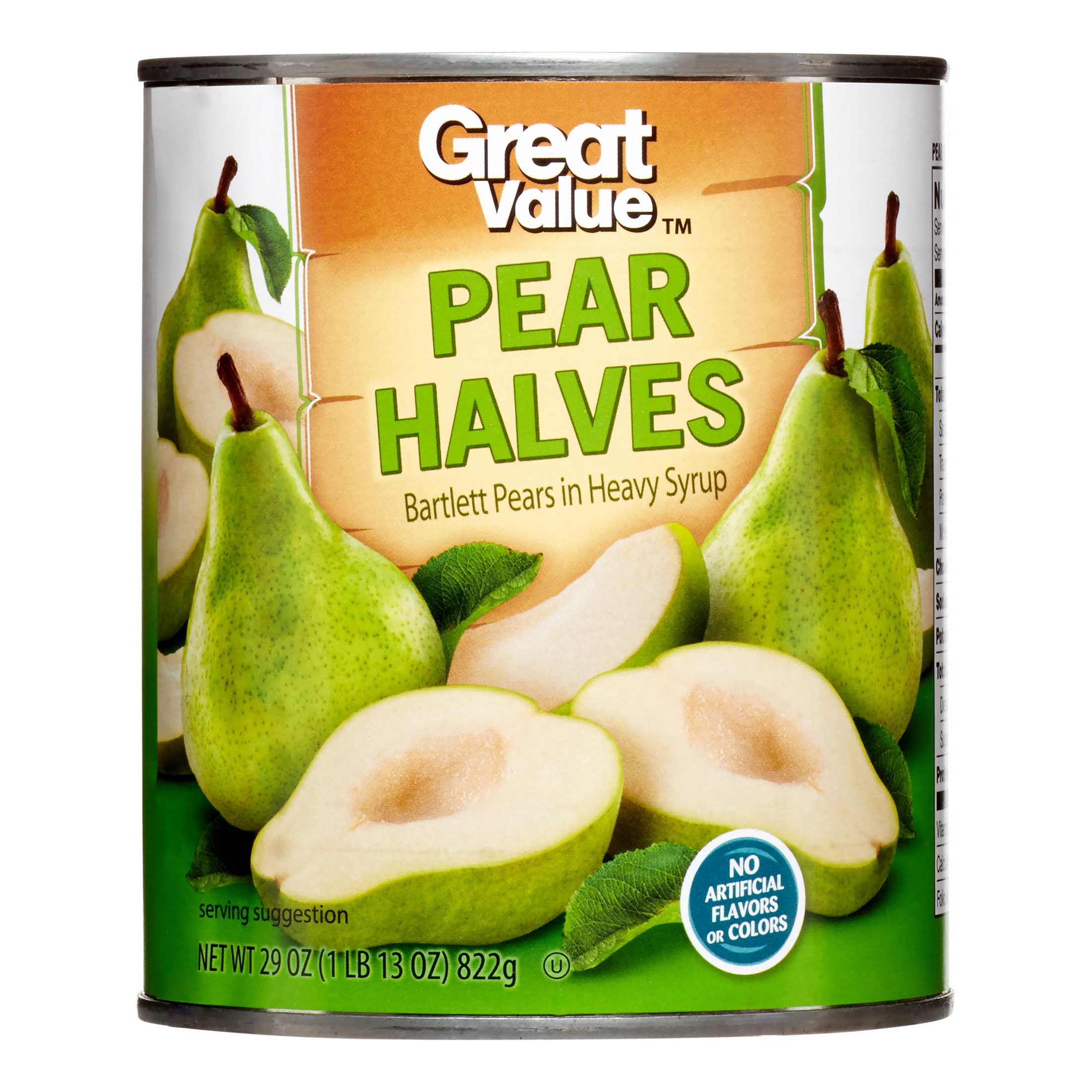 Great Value Pear Halves in Heavy Syrup, 29 oz - Walmart.com