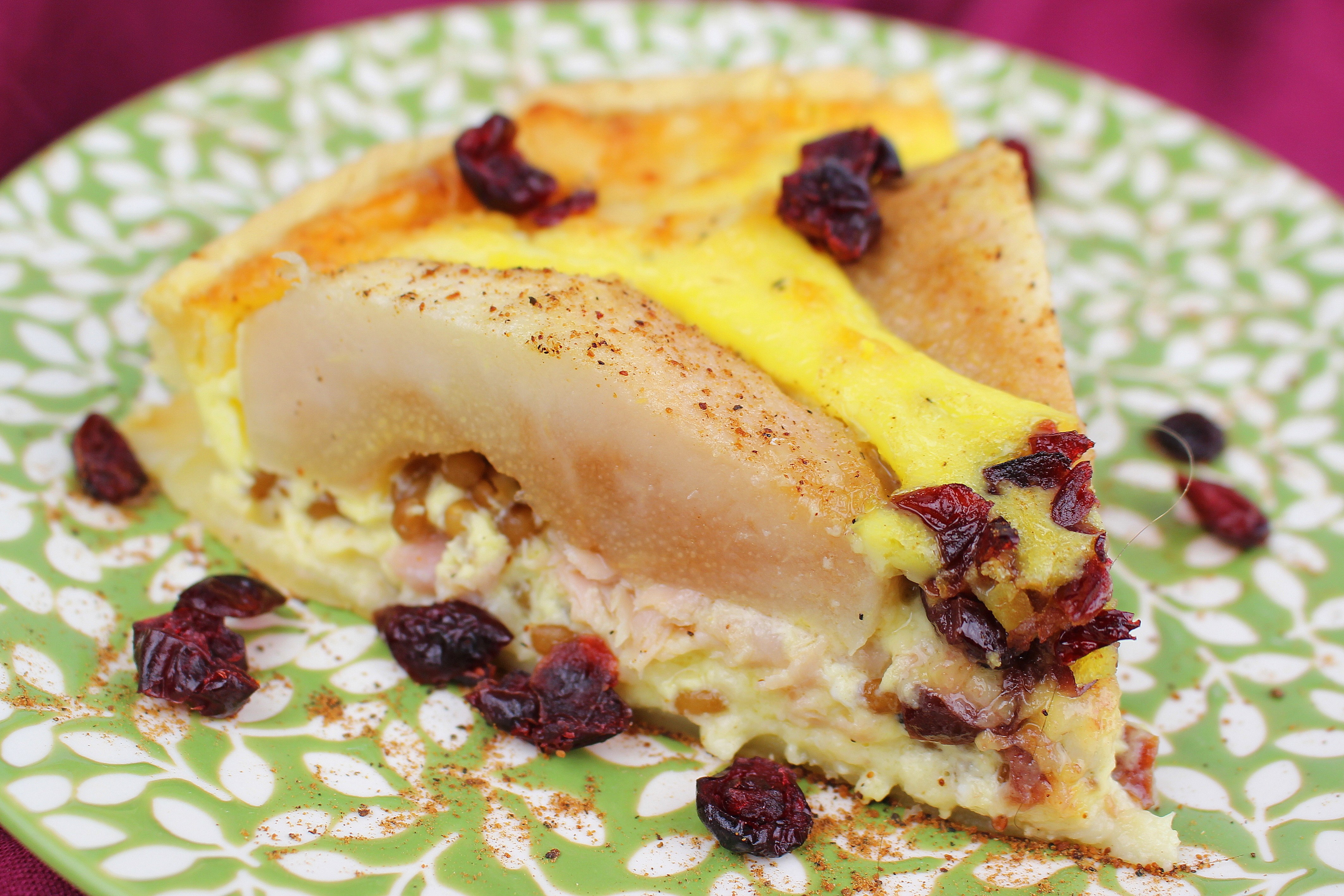 Roasted Pear Quiche for #NationalPearDay -