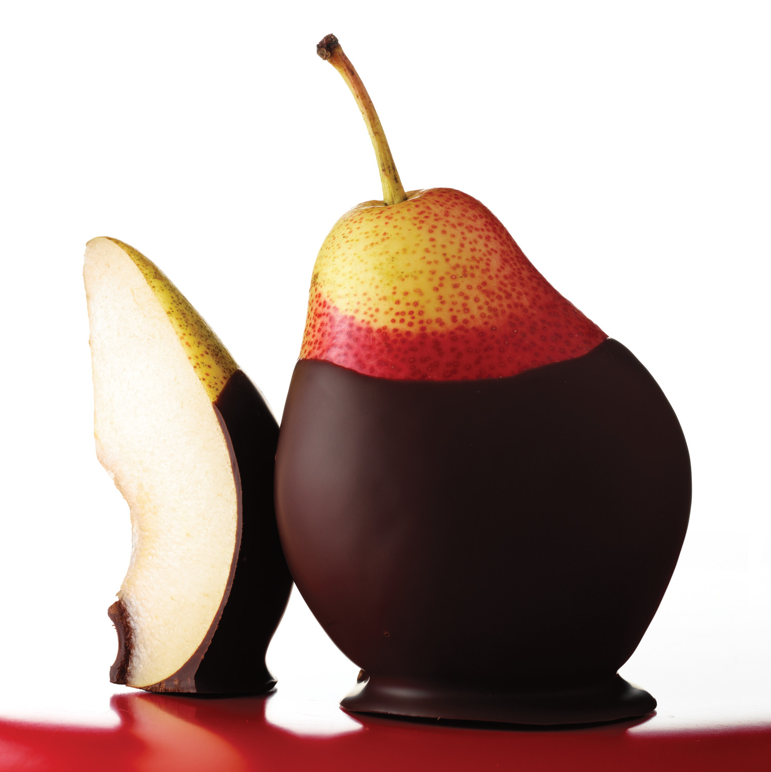 Chocolate-Dipped Pears