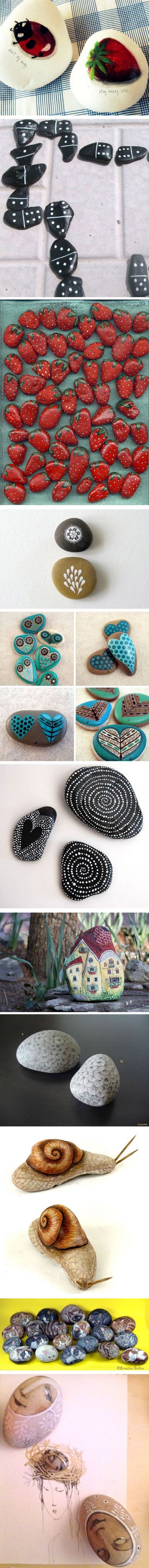Painted pebbles - a great idea to entertain the kids on a rainy ...