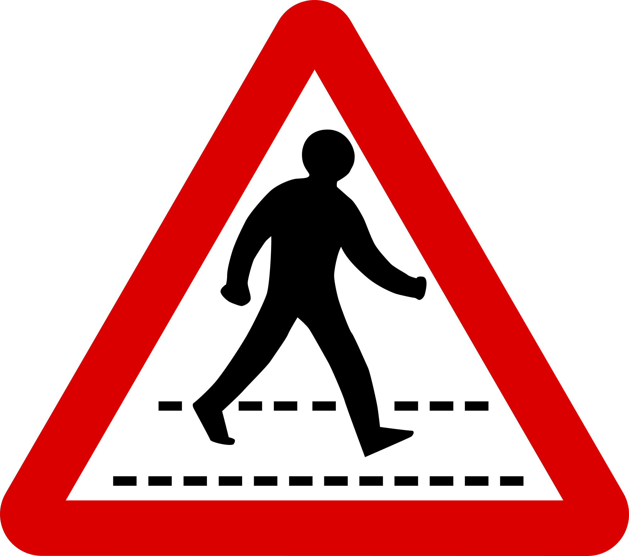 File:Mauritius Road Signs - Warning Sign - Pedestrian Crossing.svg ...