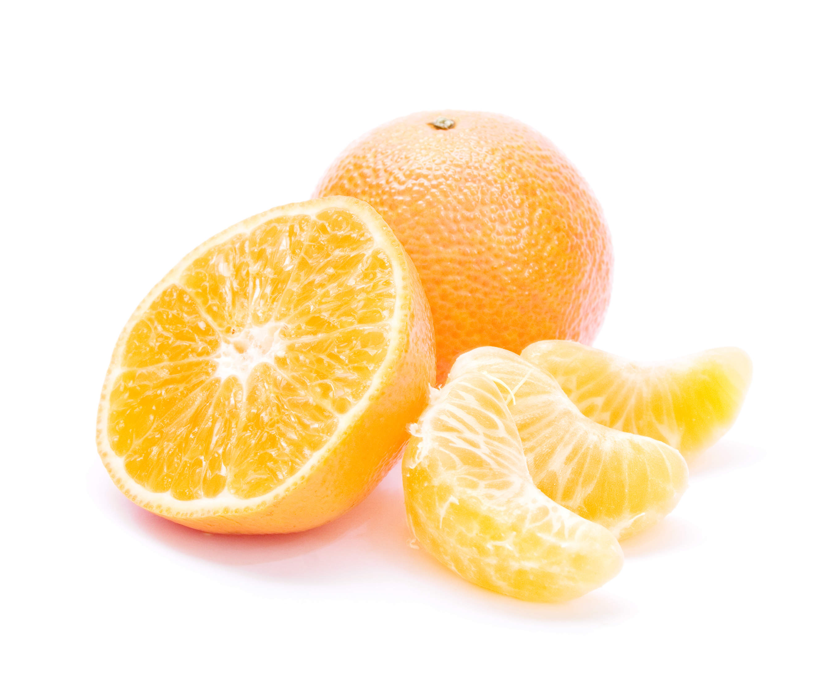 Peeled oranges photo