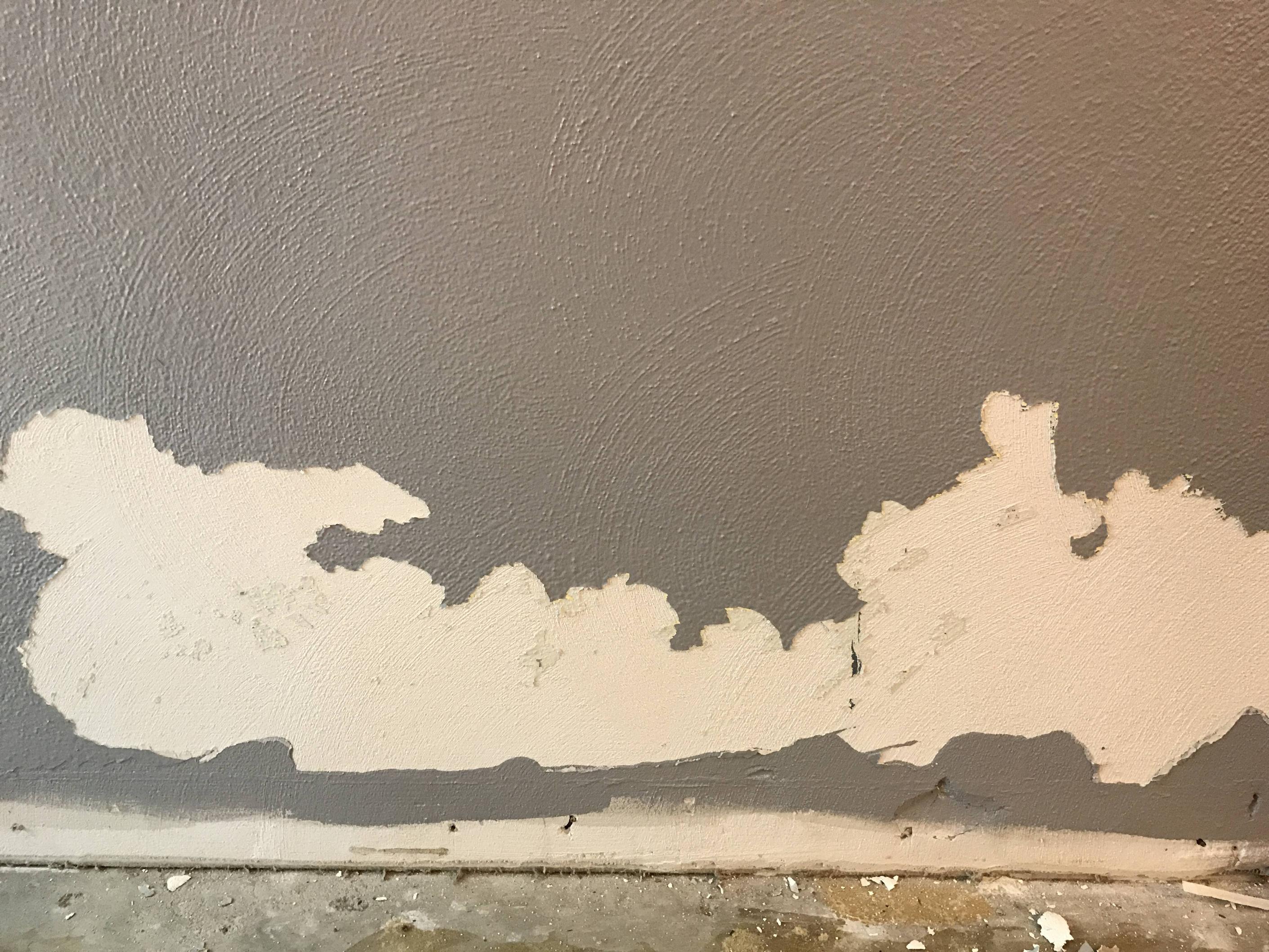 Peeling paint on a texture wall | The Home Depot Community