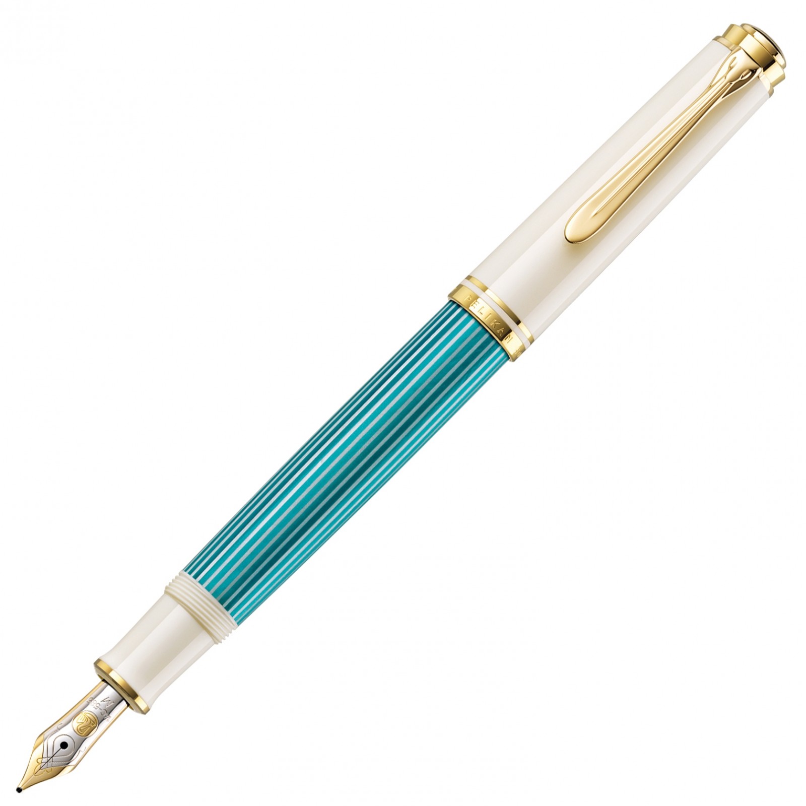 Pelikan M600 Special Edition Fountain Pen - Turquoise-White - The ...