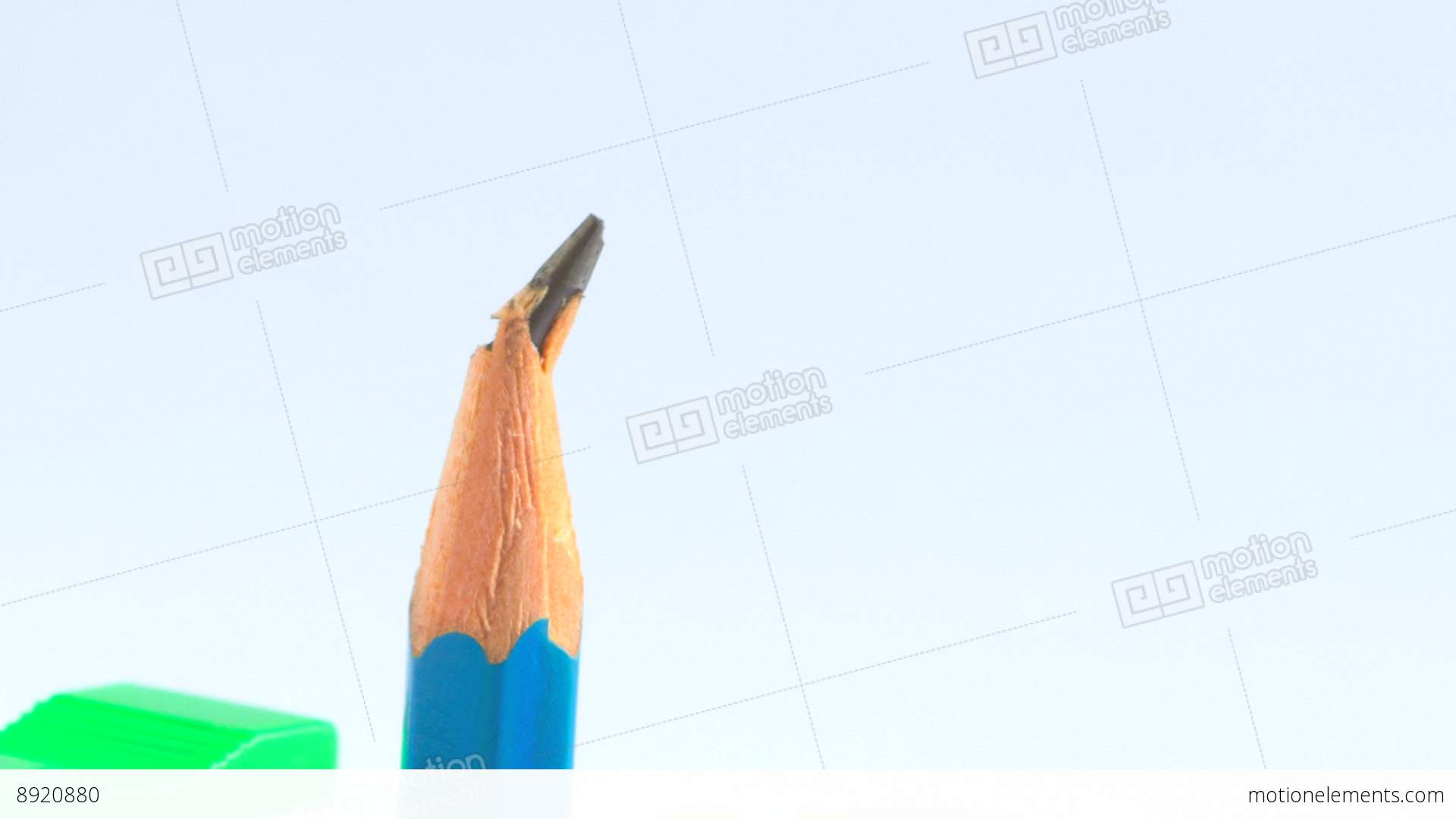 Broken Pencil Tip Zooming Out To Pencil Sharpeners Stock video ...