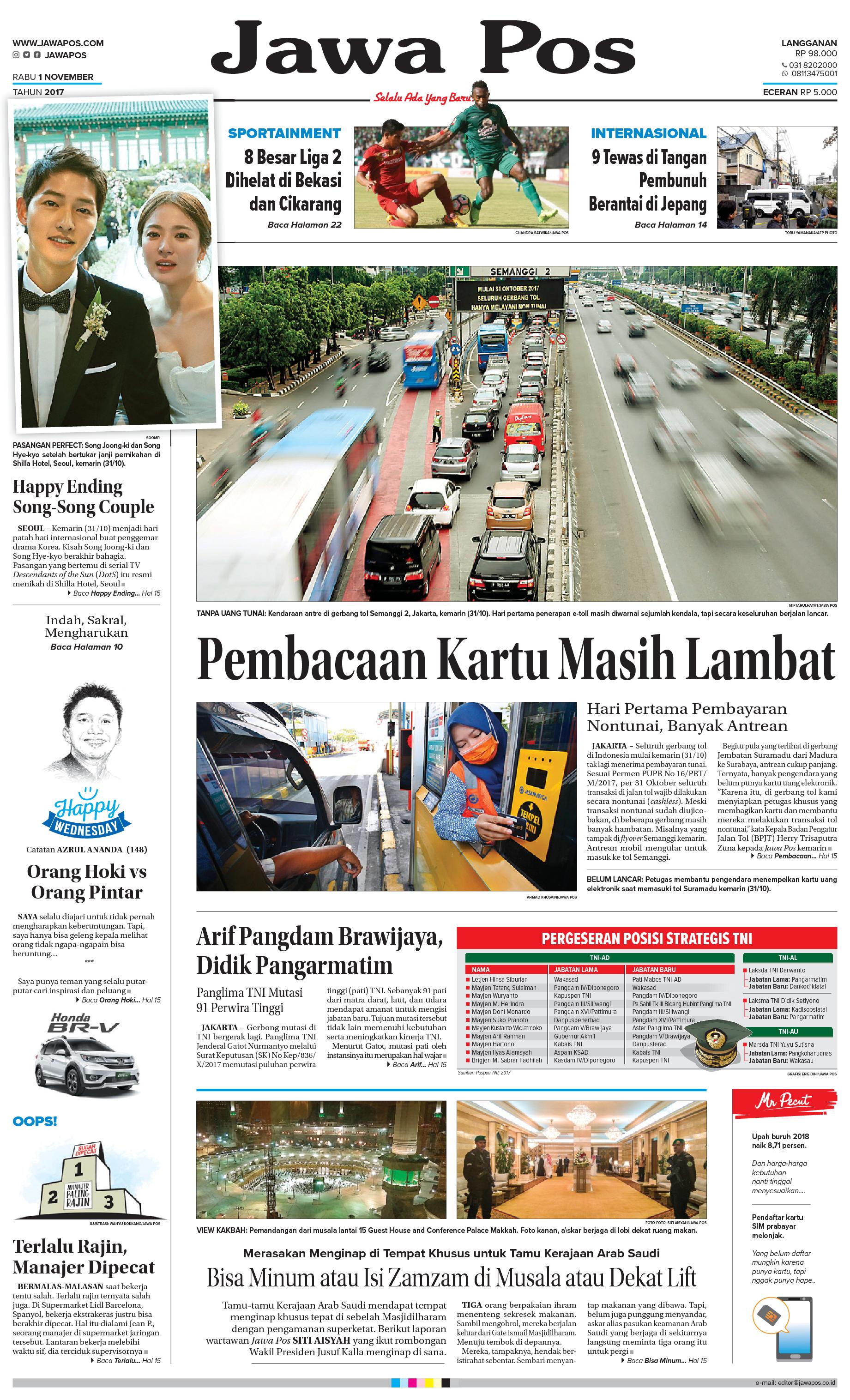 Jawa Pos Newspaper 01 November 2017 - Gramedia Digital