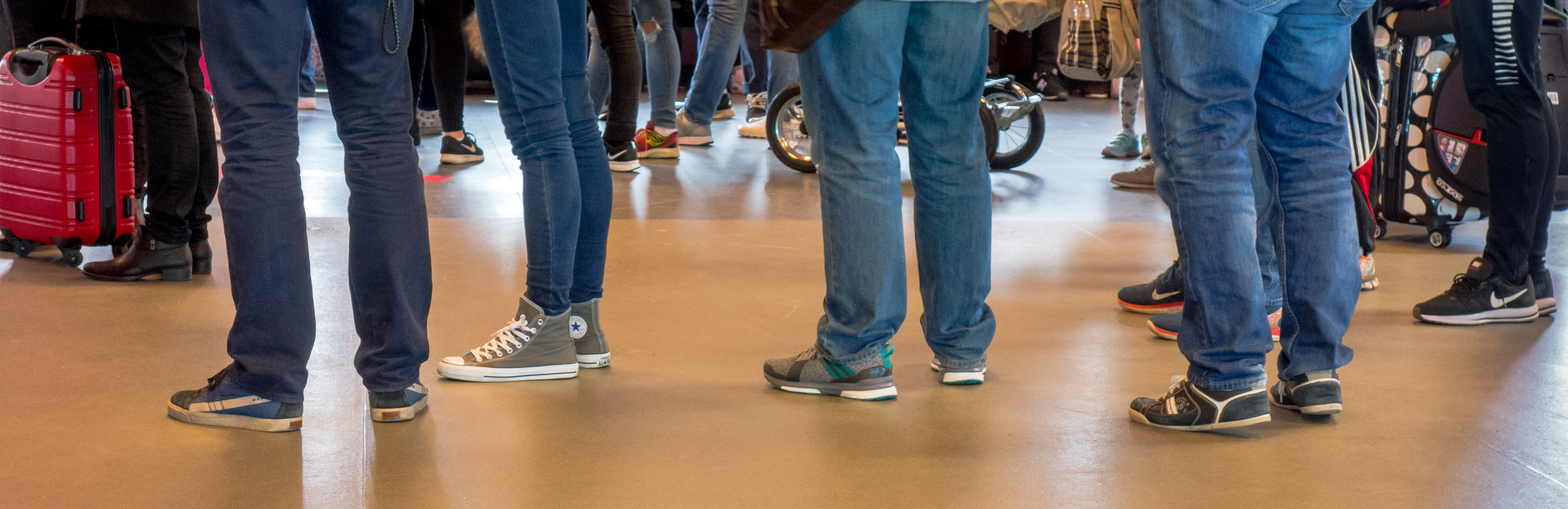 People waiting in line at Stena Line terminal, Frederikshavn, Jeans, Legs, Line, People, HQ Photo