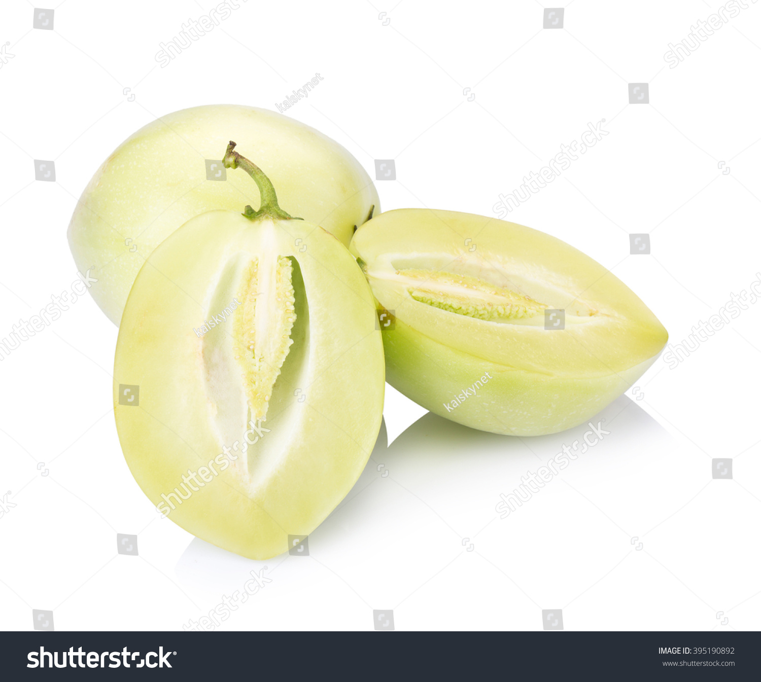 Pepino Melon On White Background Stock Photo (Royalty Free ...