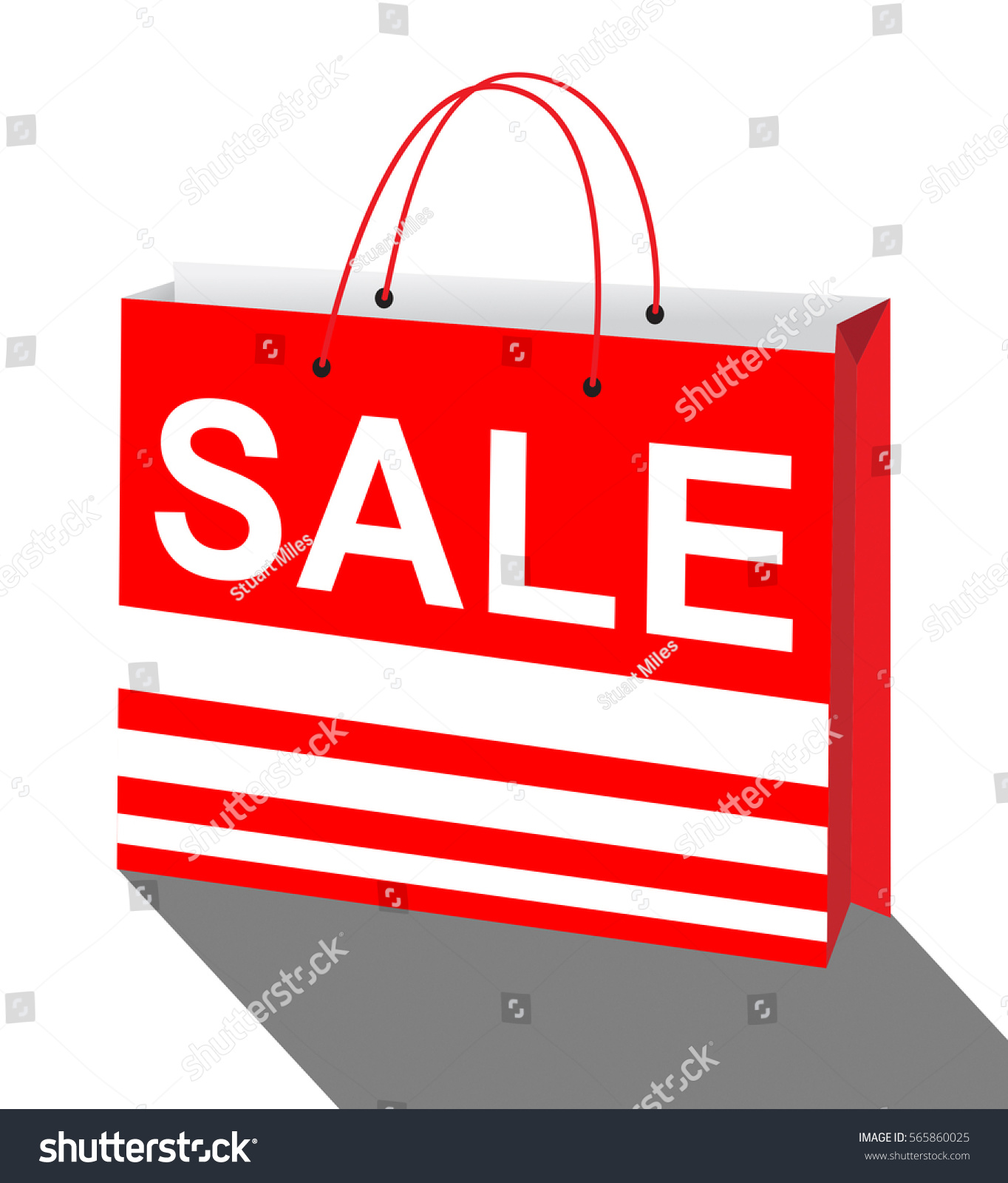 Sale Shopping Bag Represents Bargain Offers Stock Illustration ...