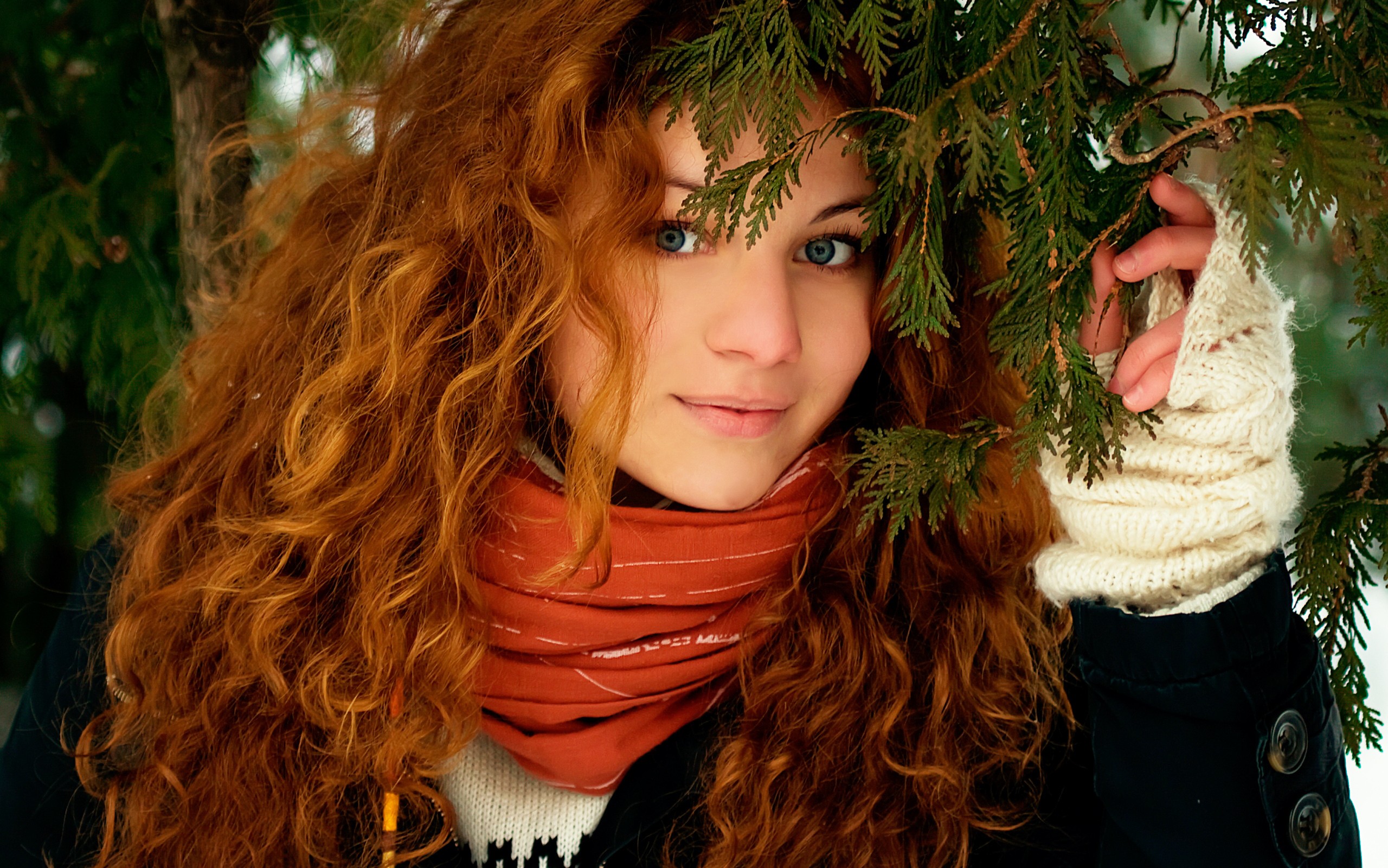 Wallpaper : face, trees, women outdoors, redhead, model, portrait ...