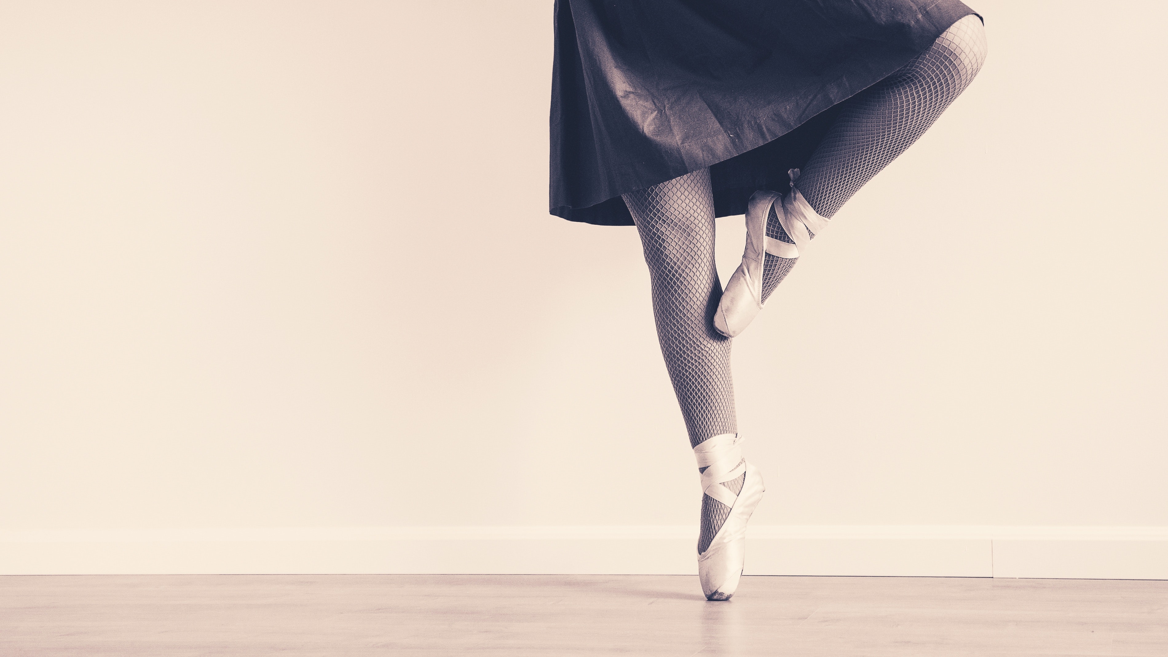 Person in brown skirt doing ballet photo