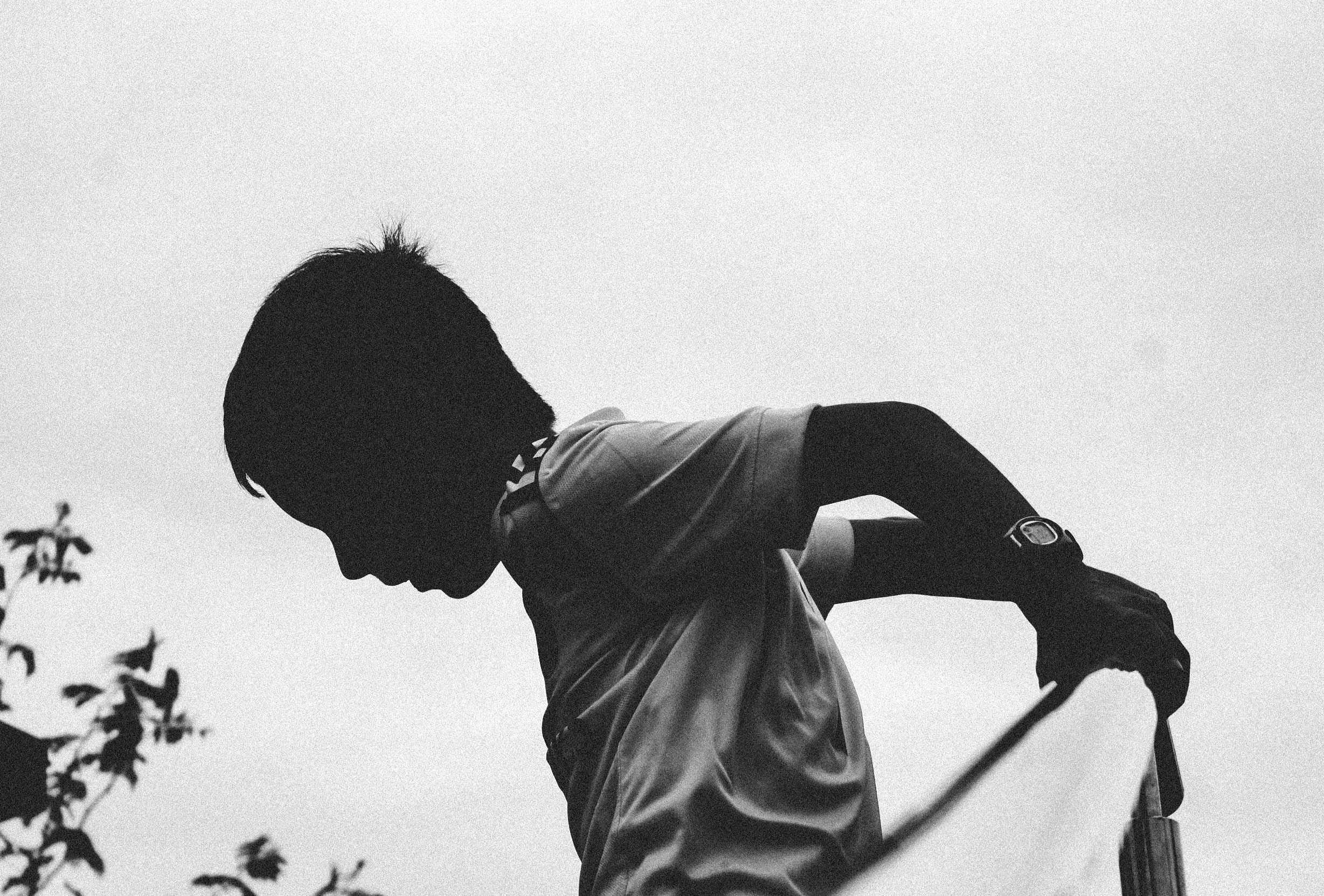 Person in White T-shirt, Arms, Black and white, Boy, Child, HQ Photo
