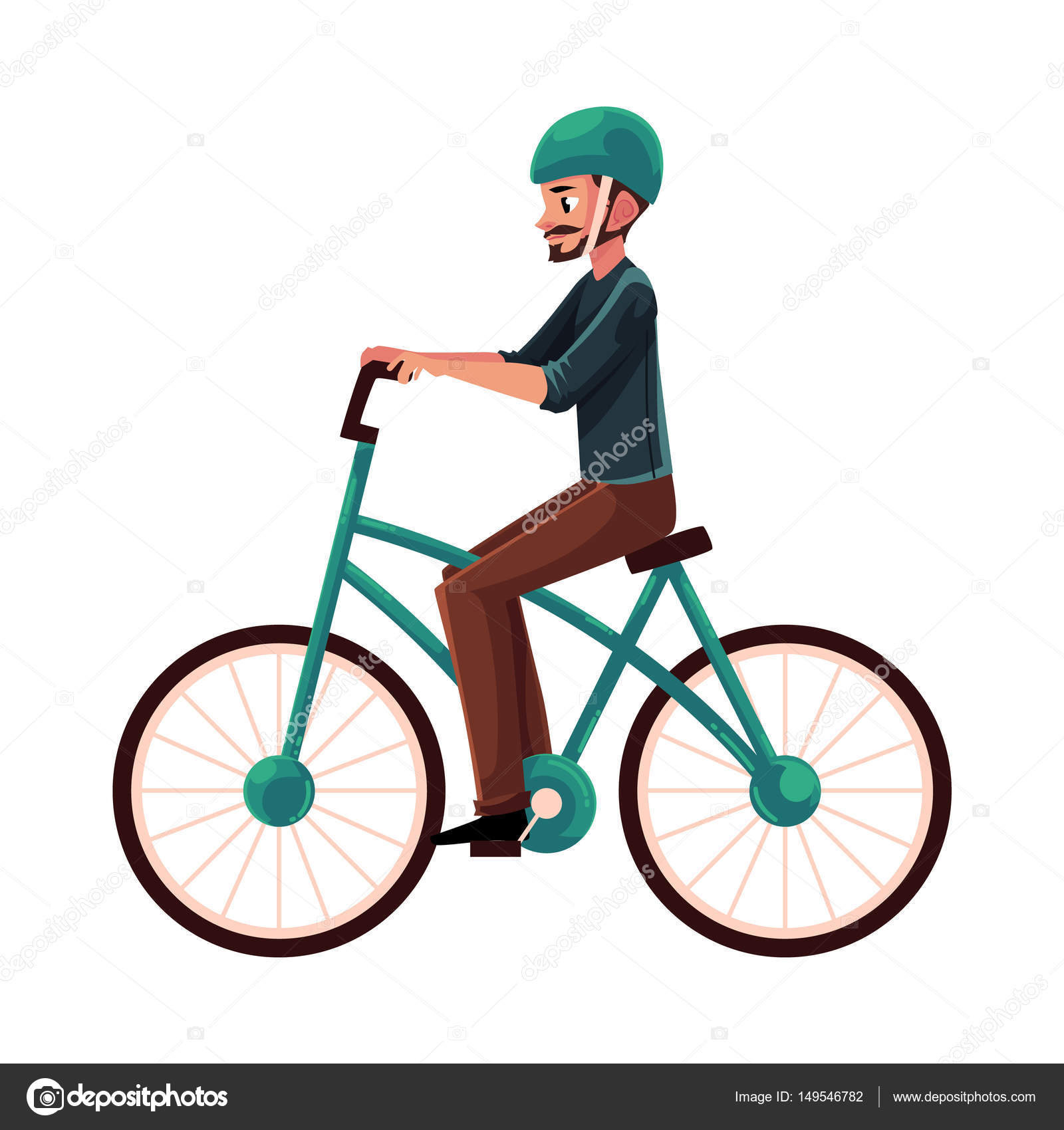 Young man, guy riding urban bicycle, cycling in helmet — Stock ...