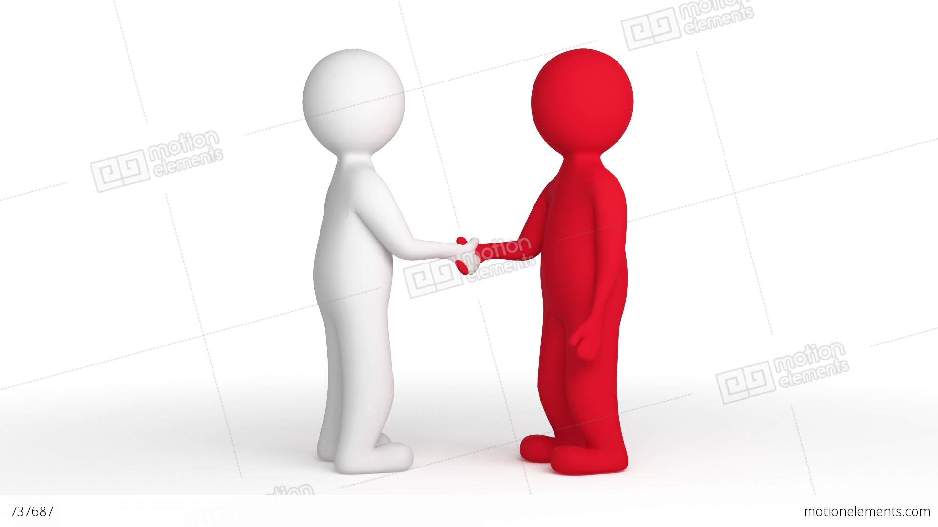 Two People Shaking Hands Stock Animation | 737687