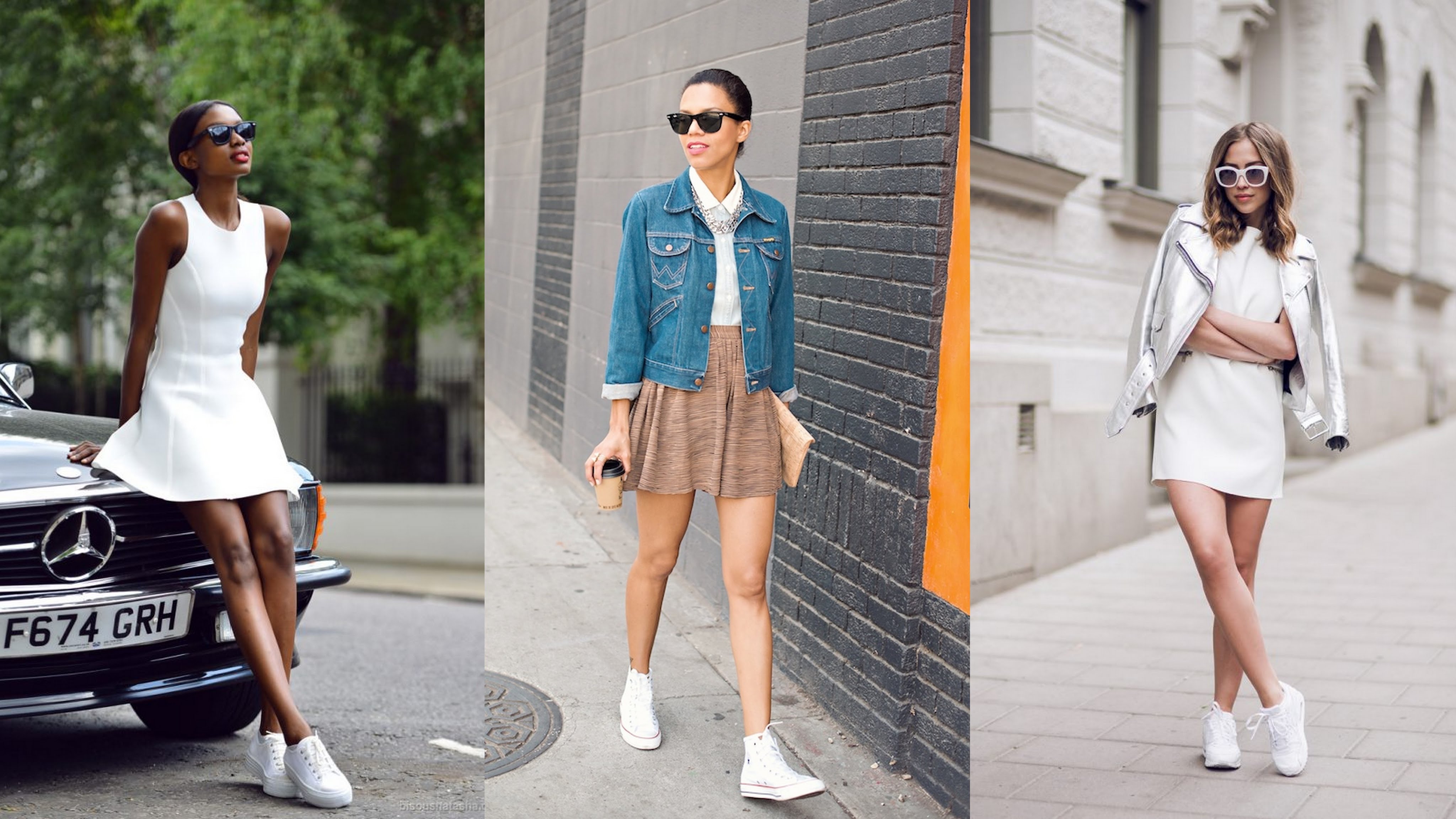 21 Stylish Ways to Wear Sneakers with Skirts and Dresses - YouTube