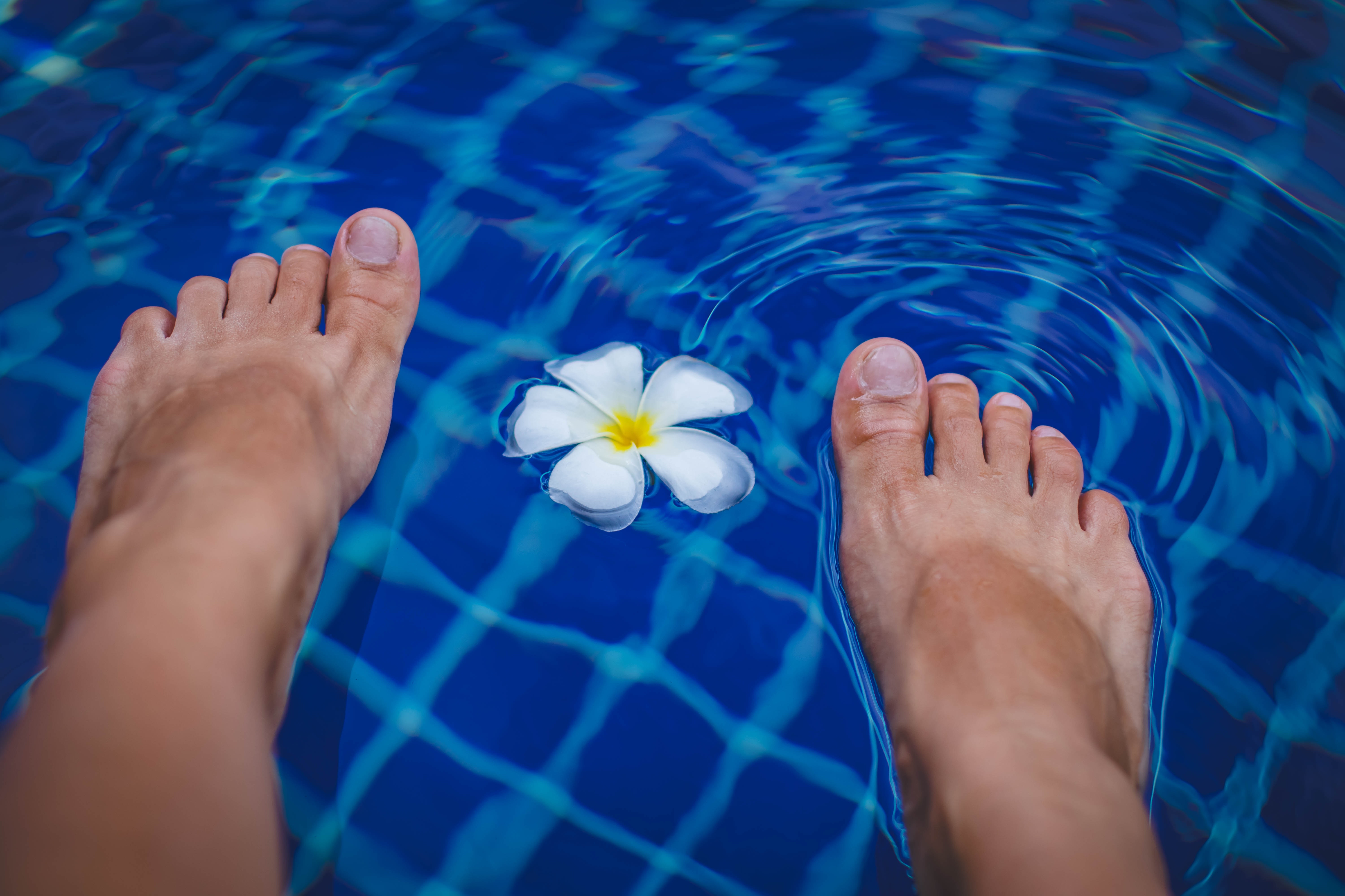 Person's Feet on Swimming Pool, Clear water, Summer, Water, Vacation, HQ Photo