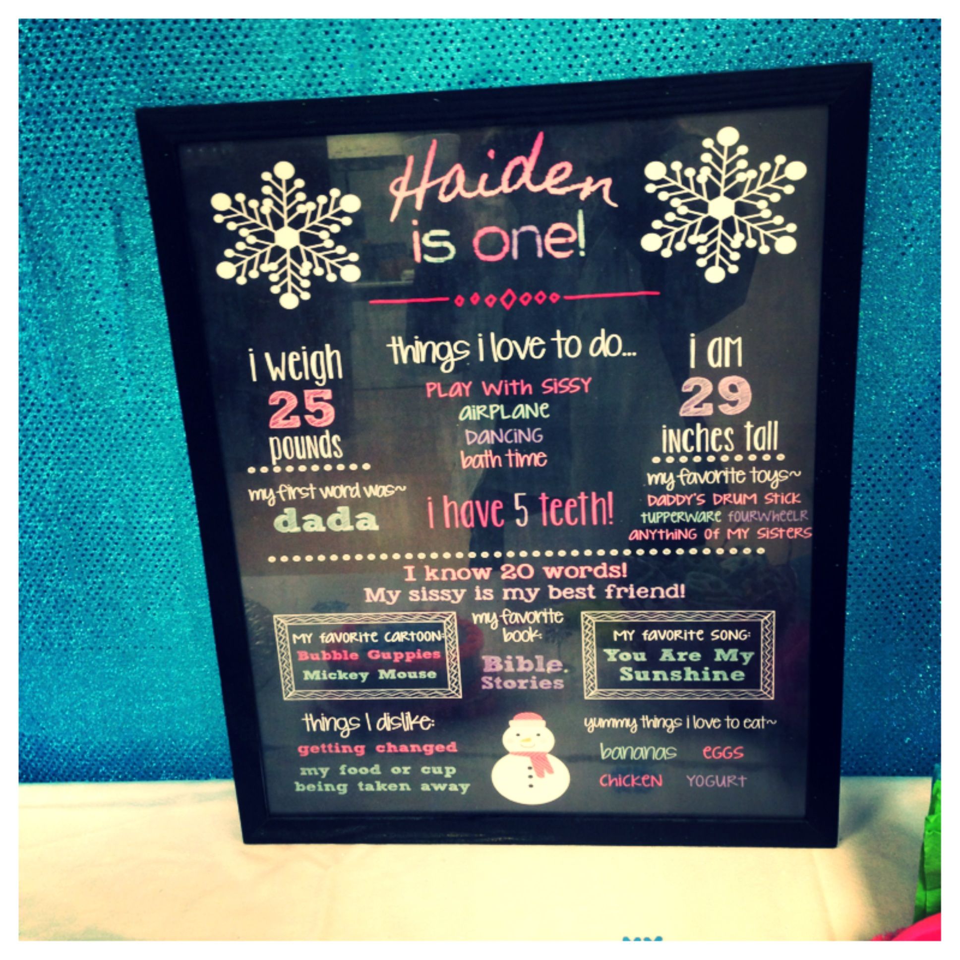 Haiden's stat board for 1st birthday! | Baby Bricker | Pinterest ...