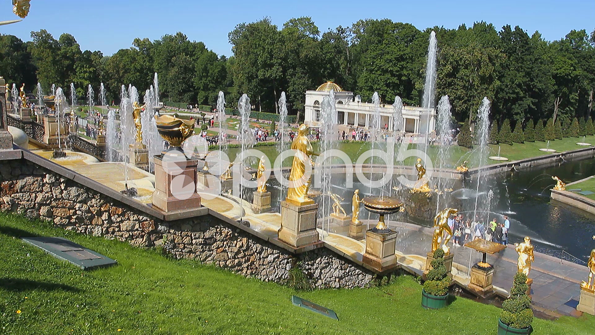 Video: The fountains in Peterhof, Saint Petersburg. ~ #58549449