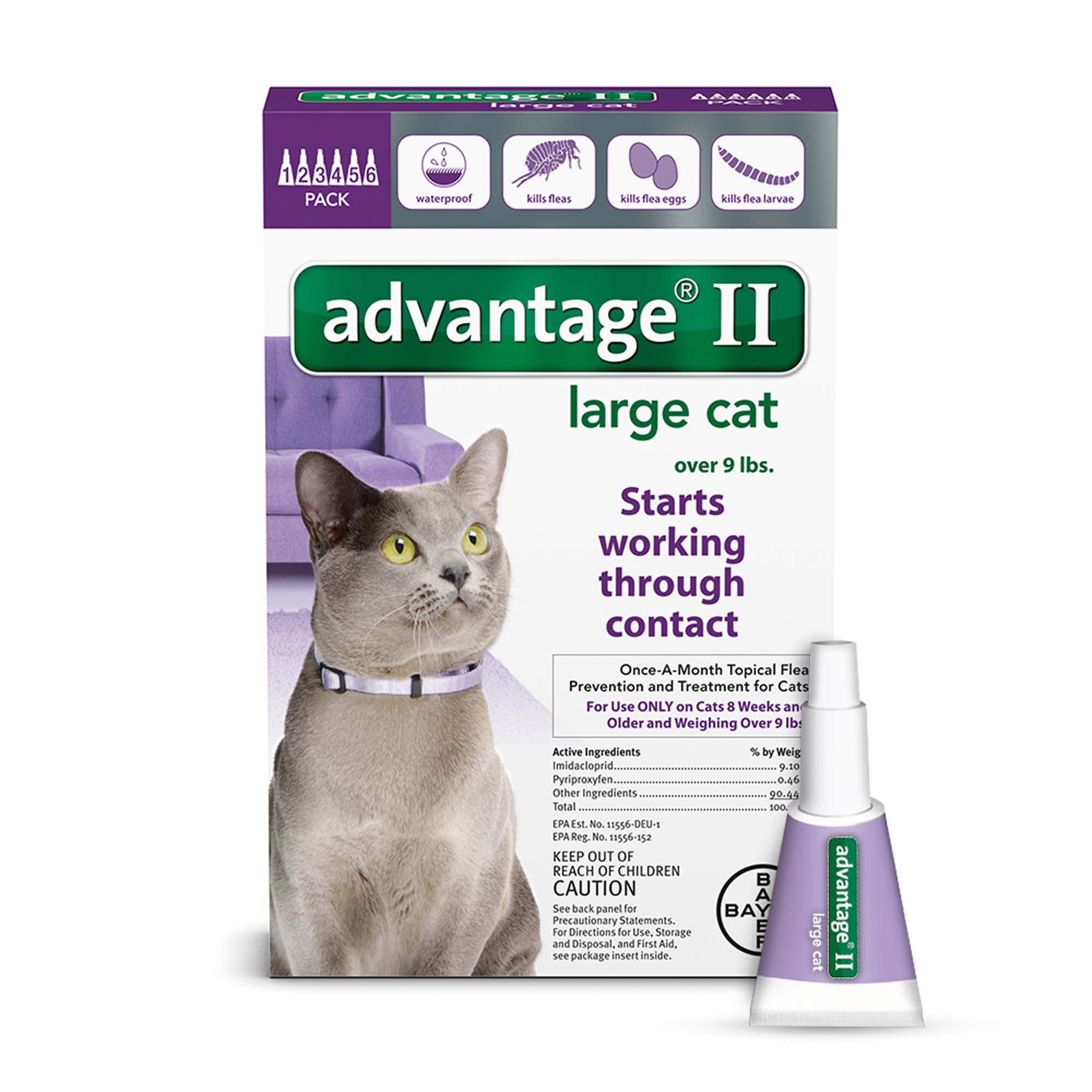 Advantage II Cat & Kitten Flea Drops – Monthly | Petco