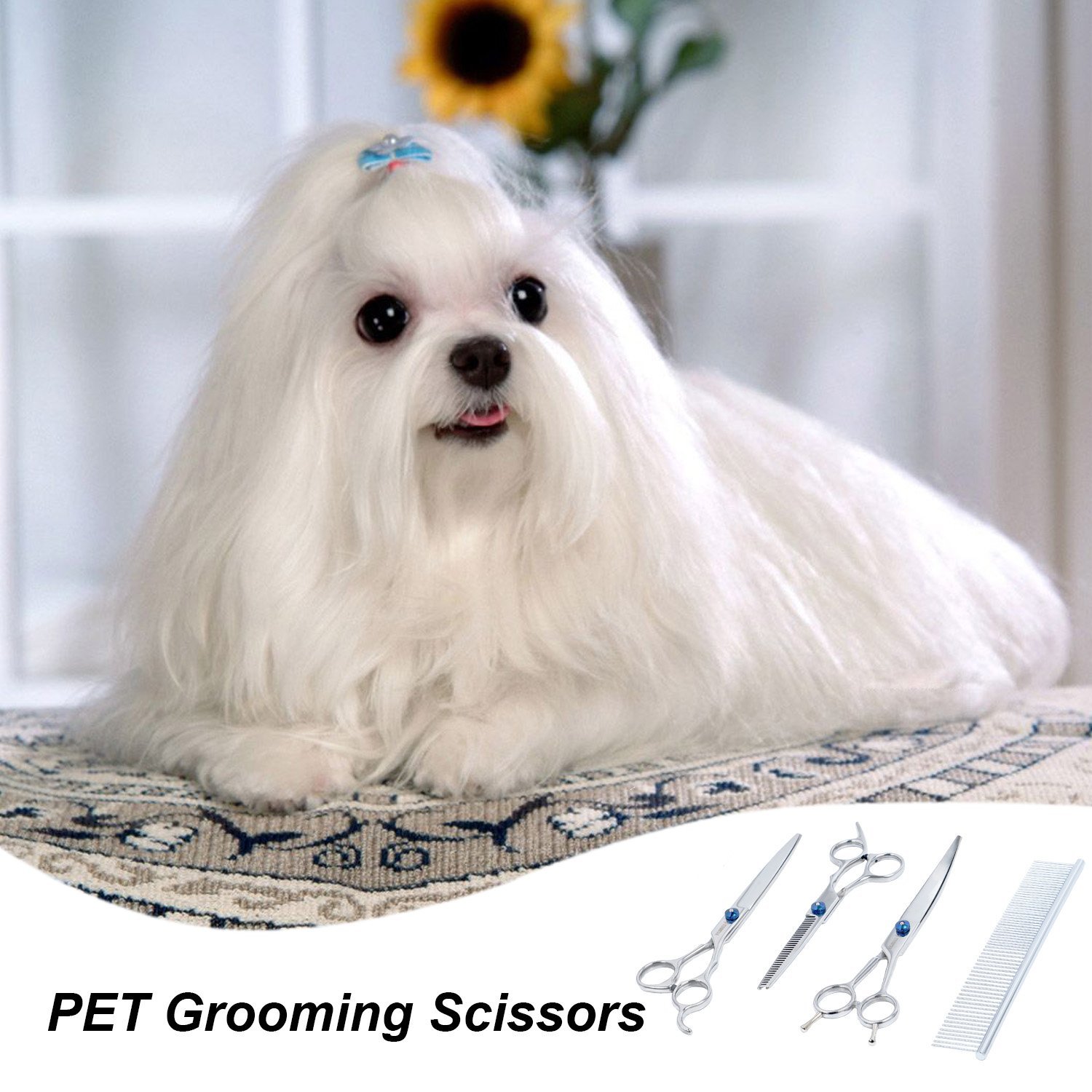 Amazon.com: Kingstar 7 Inchs Professional Pet Dog Grooming Scissors ...