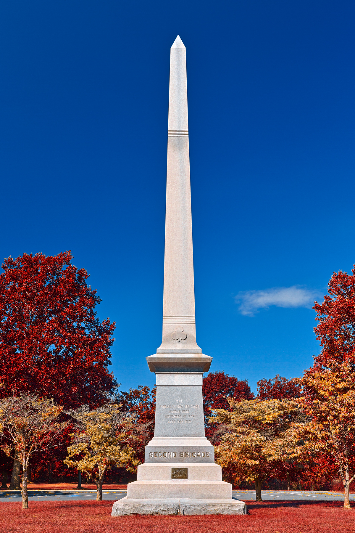 Philadelphia second brigade monument - autumn warm hdr photo