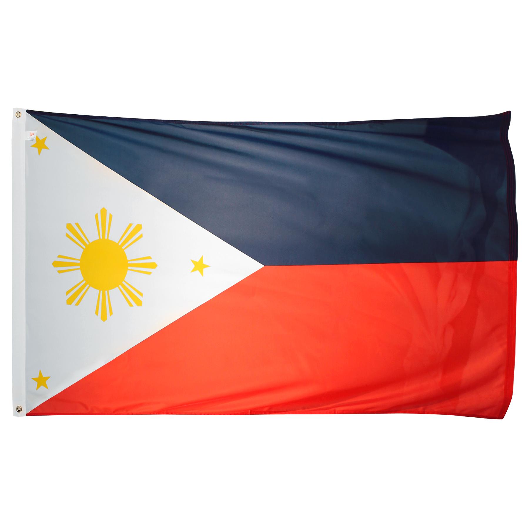 Amazon.com : US Flag Store Superknit Polyester Philippines Flag, 3 ...