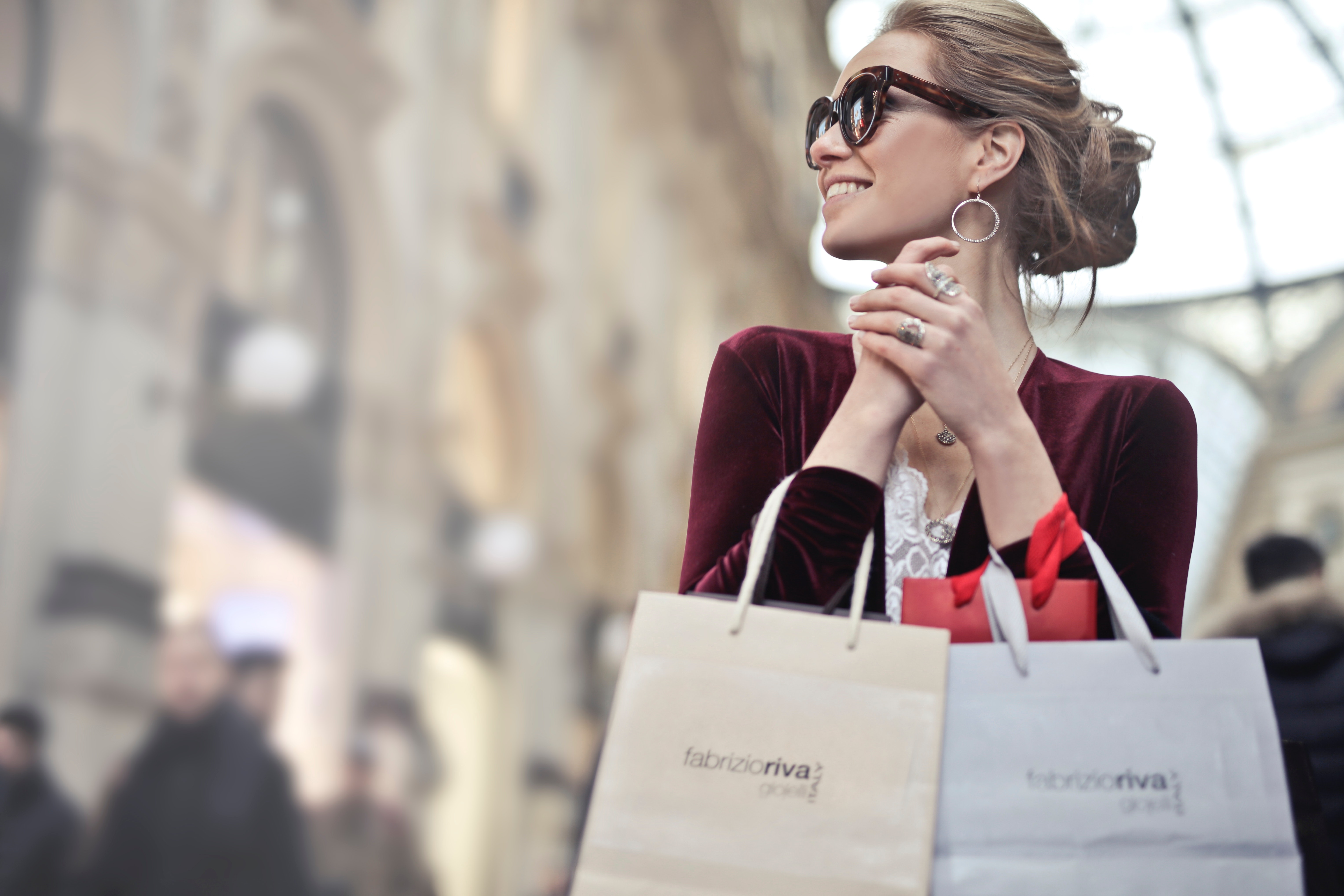 Photo of a Woman Holding Shopping Bags, Adult, Luxury, Woman, Wear, HQ Photo