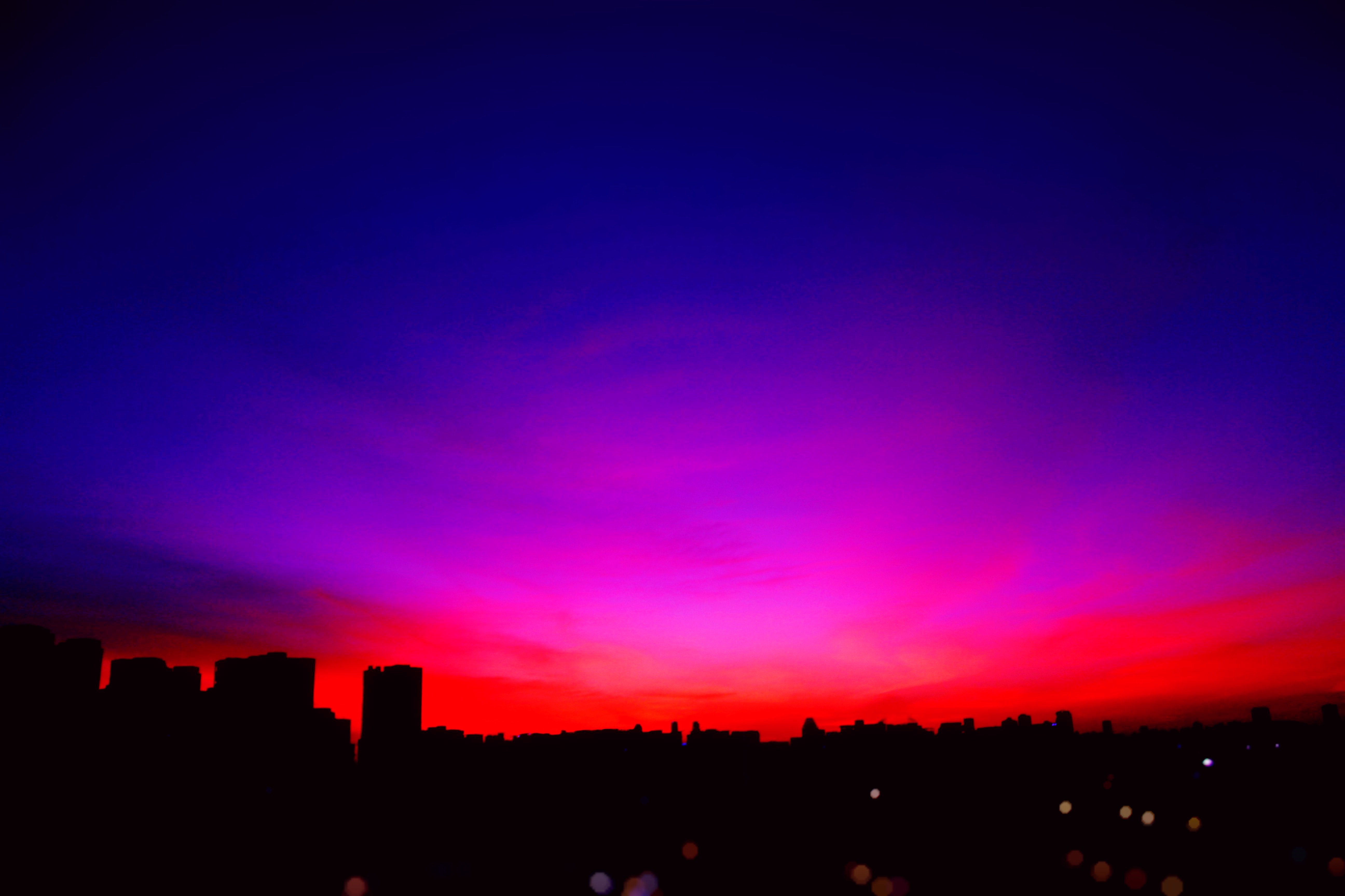 blue and red sunset