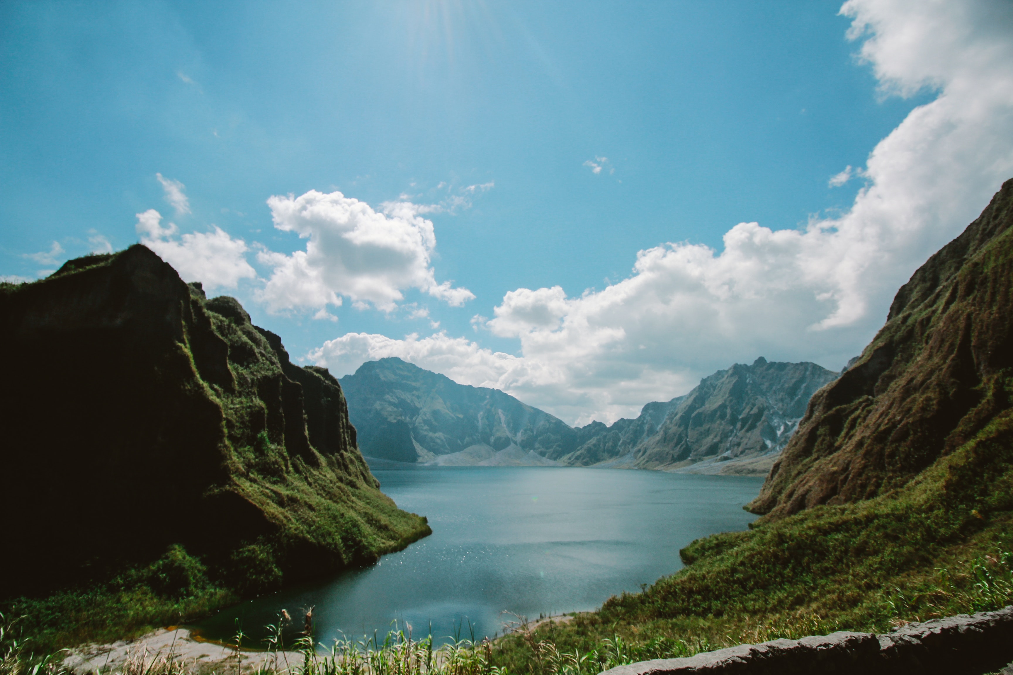 Photo of the crater of  mt. pinatubo
