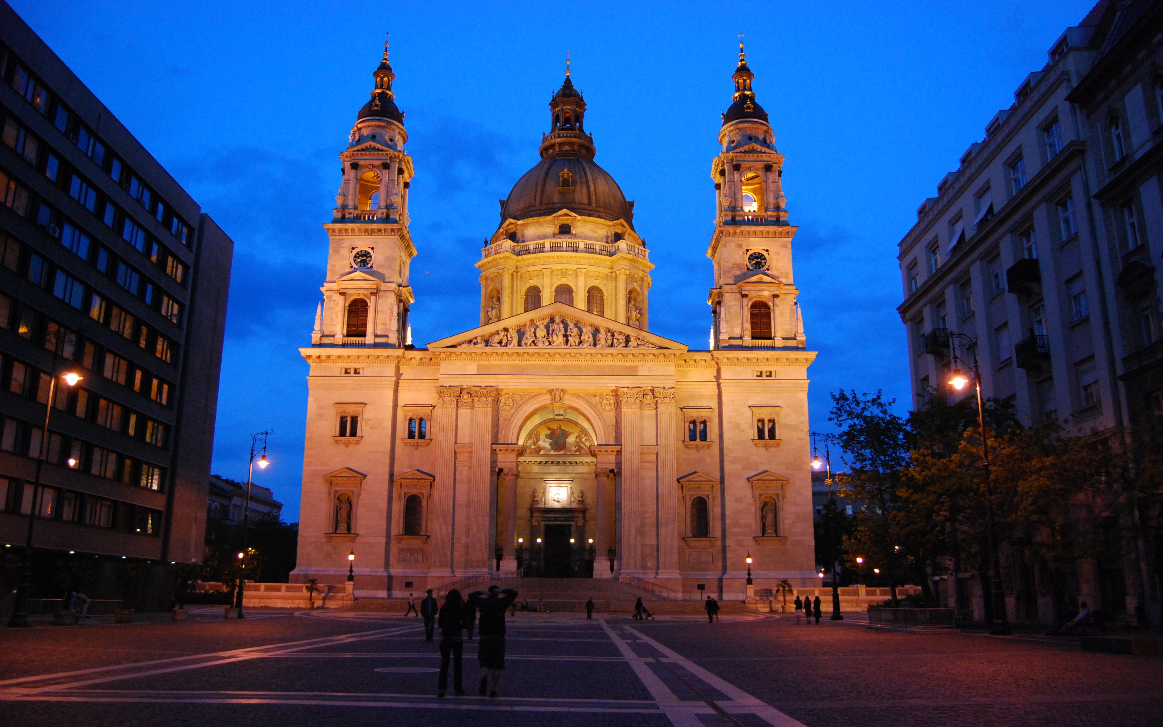 Photo of white cathedral during night time