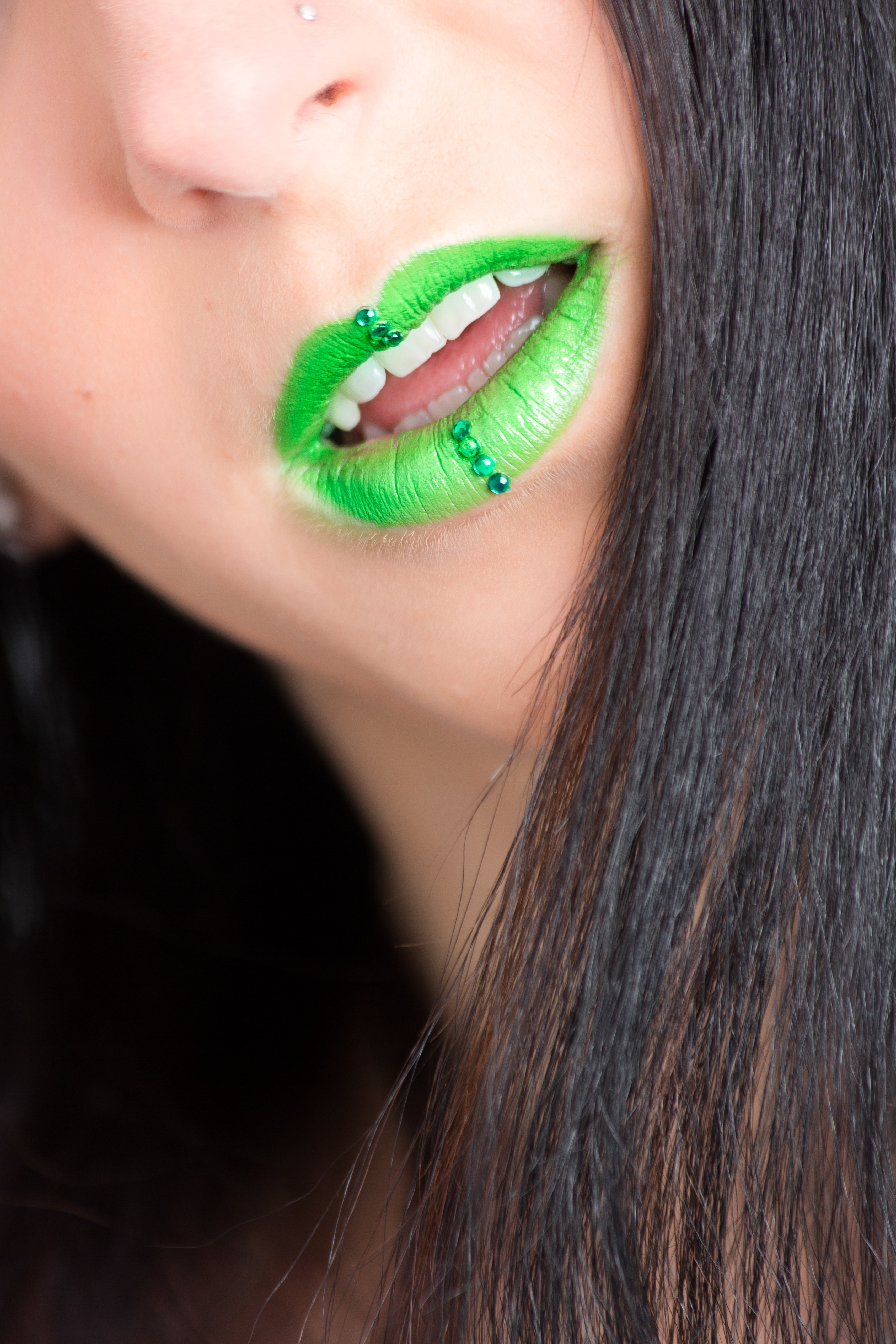 Free photo: Photo of Woman in Green Lipstick - Adult, Makeup, Woman ...
