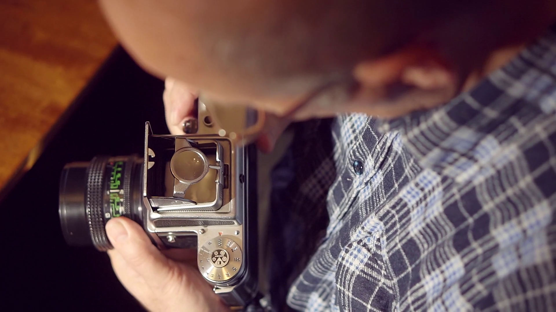 Photographer using a retro old camera Stock Video Footage - Videoblocks