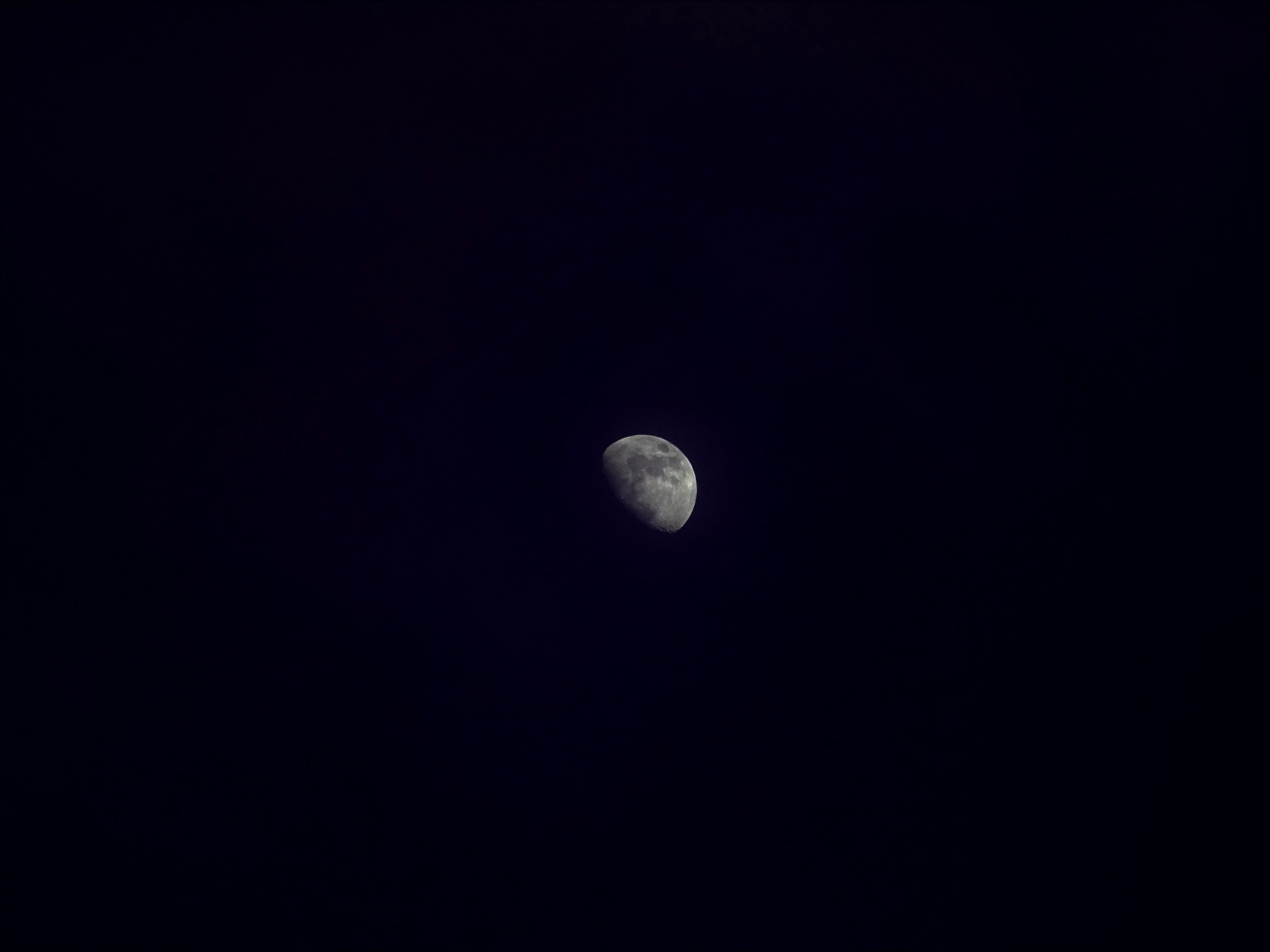 Photography Half Moon, Astronomy, Black and white, Dark, Half moon, HQ Photo