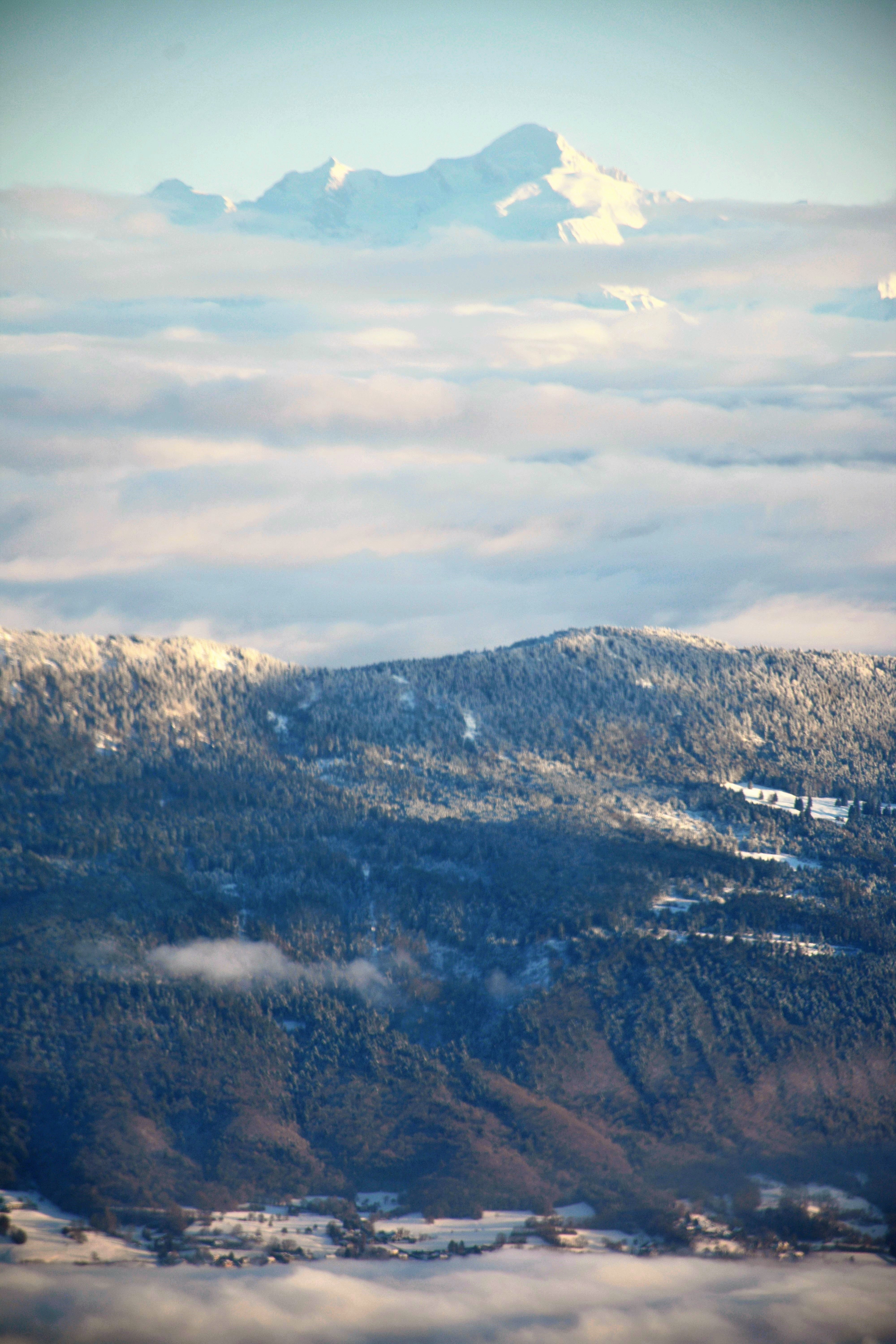 Photography Mountain Skyline Shot, Aerial view, Nature photography, Trees, Snowy, HQ Photo